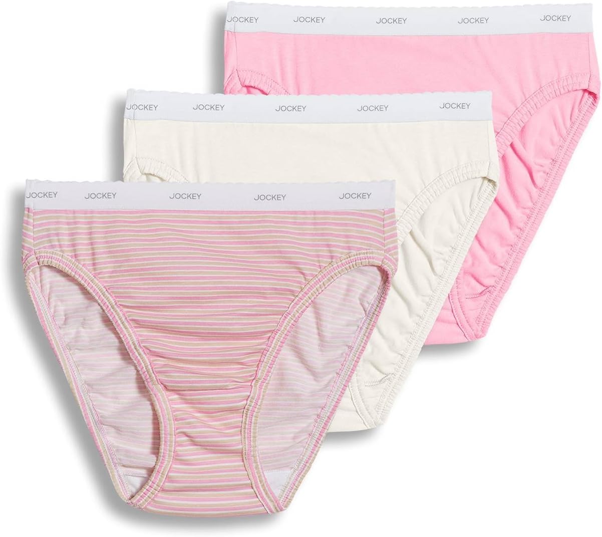 Jockey Women's Underwear 100% Cotton Classic French Cut - 3 Pack