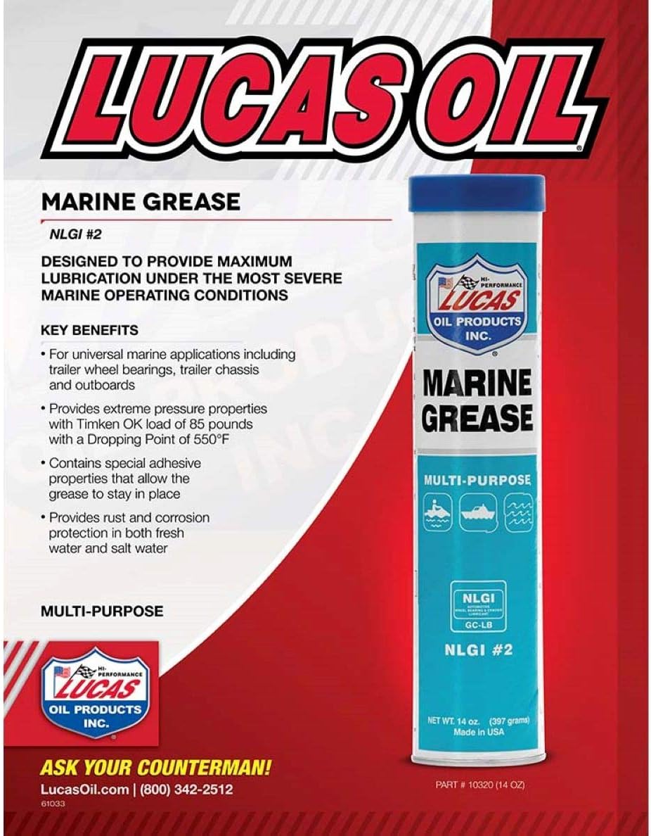 Lucas Oil 10682 Marine Grease 3 Ounce Combo Pack
