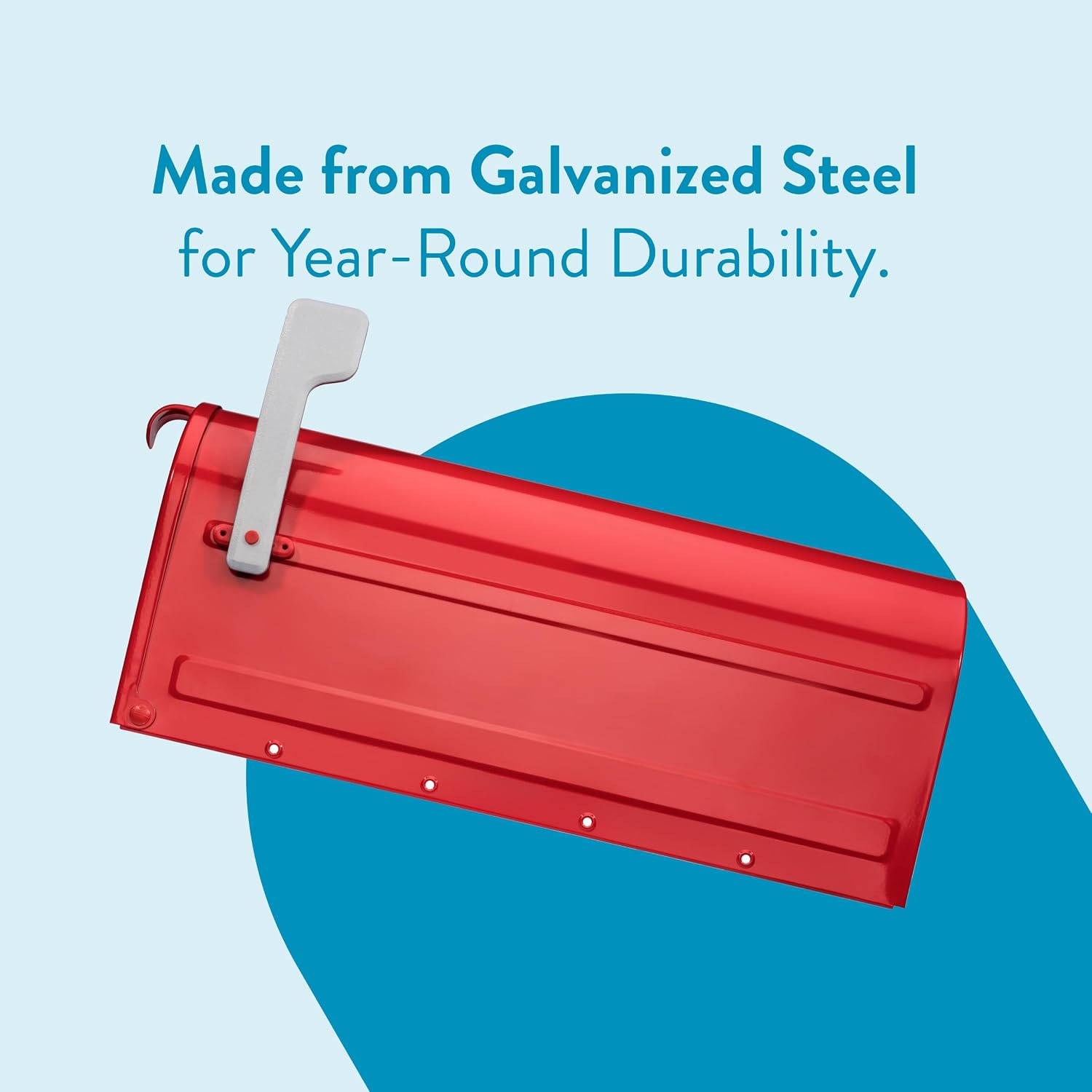 ARCHITECTURAL MAILBOXES 7600P-10 MB1 Mailbox, Medium, Pewter | Galvanized steel build for outside with rust-resistant powder-coat finish and a magnetic door closure. USPS approved.