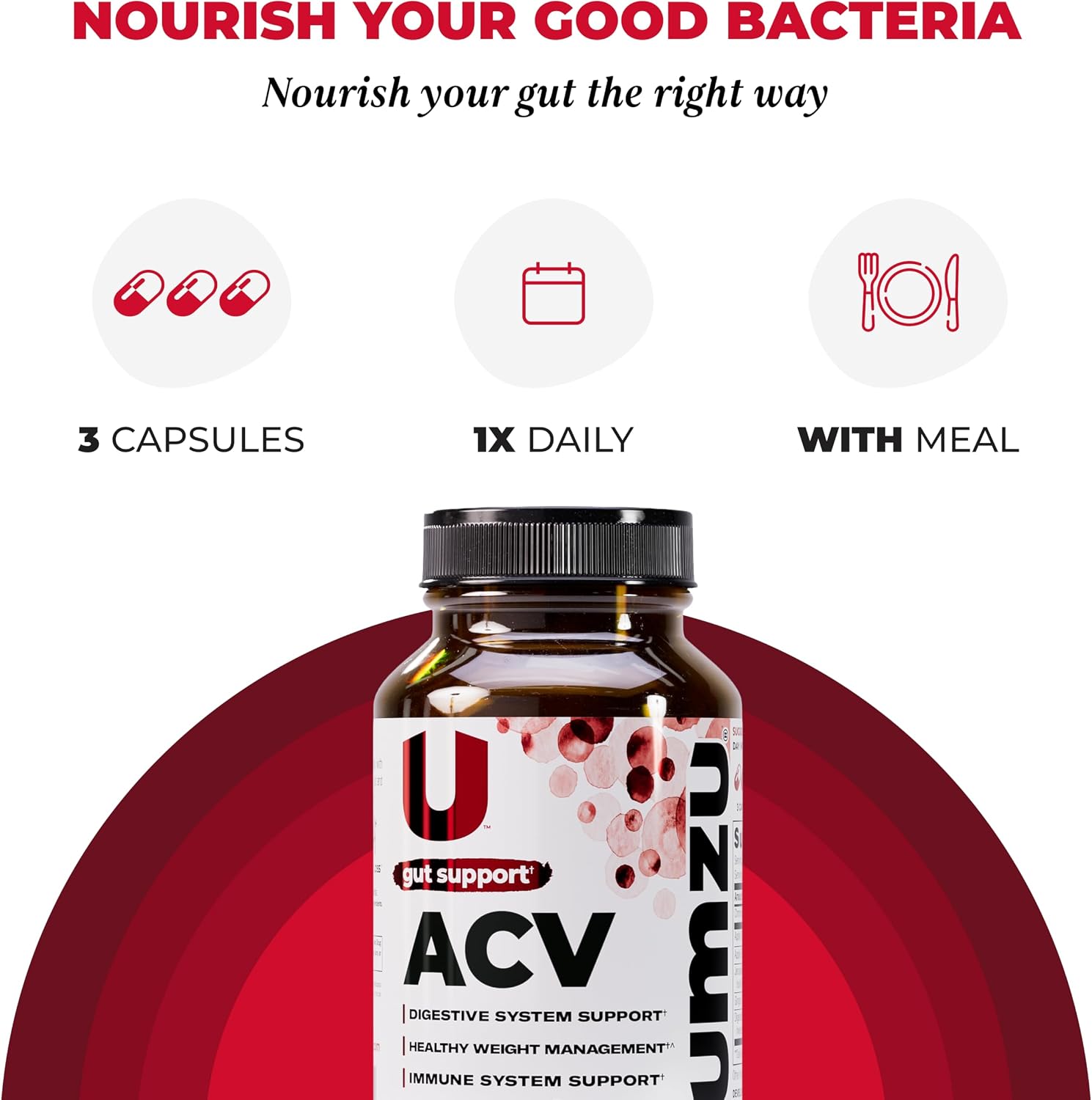 UMZU zuACV Apple Cider Vinegar Capsules, 30 Day Supply