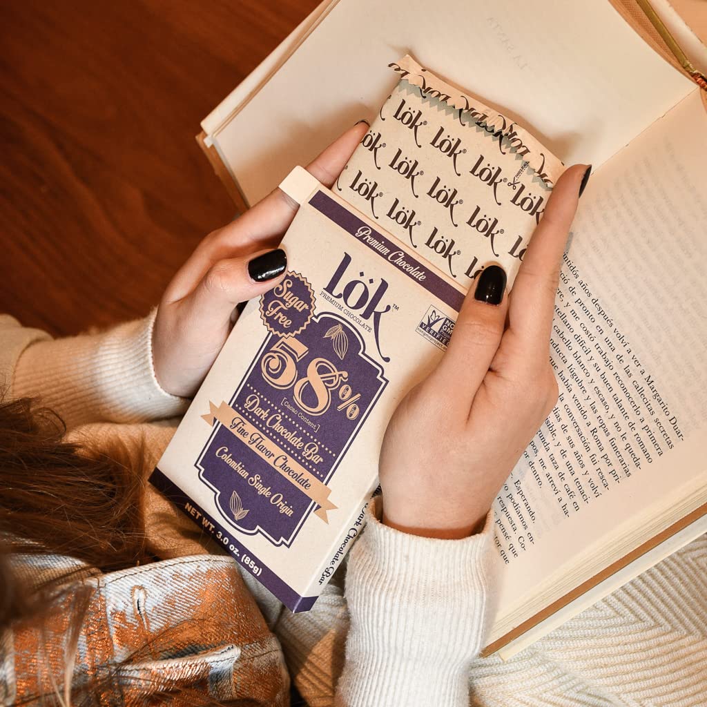 Lök Foods Dark Chocolate Bar 100% Cacao | Fair Trade, Kosher, Gluten Free, Vegan, Bean-to-Bar, Sugar-Free, No Sugar Alcohol, No Artificial Sweetener