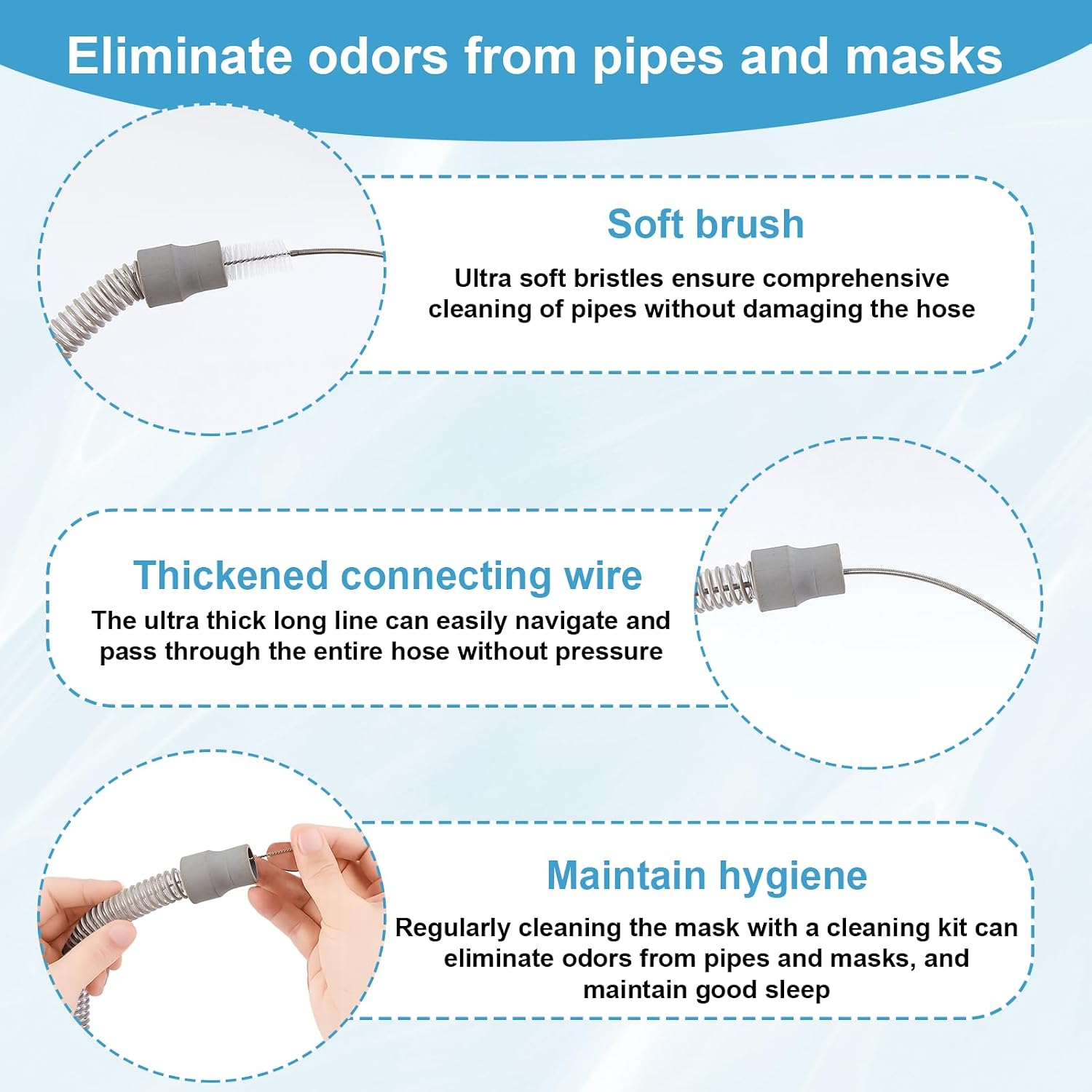 CPAP Hose Brush Cleaning Kit for All Cpap Hoses and Masks