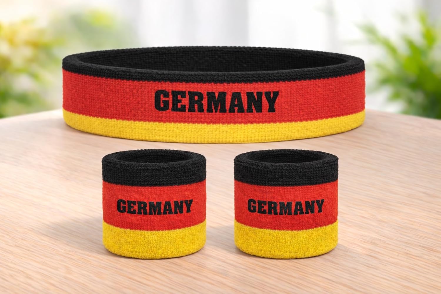 Suddora Country Headband & Wristbands Set (Includes 2 Wrist & 1 Head Sweatband), Highly Moisture Wicking