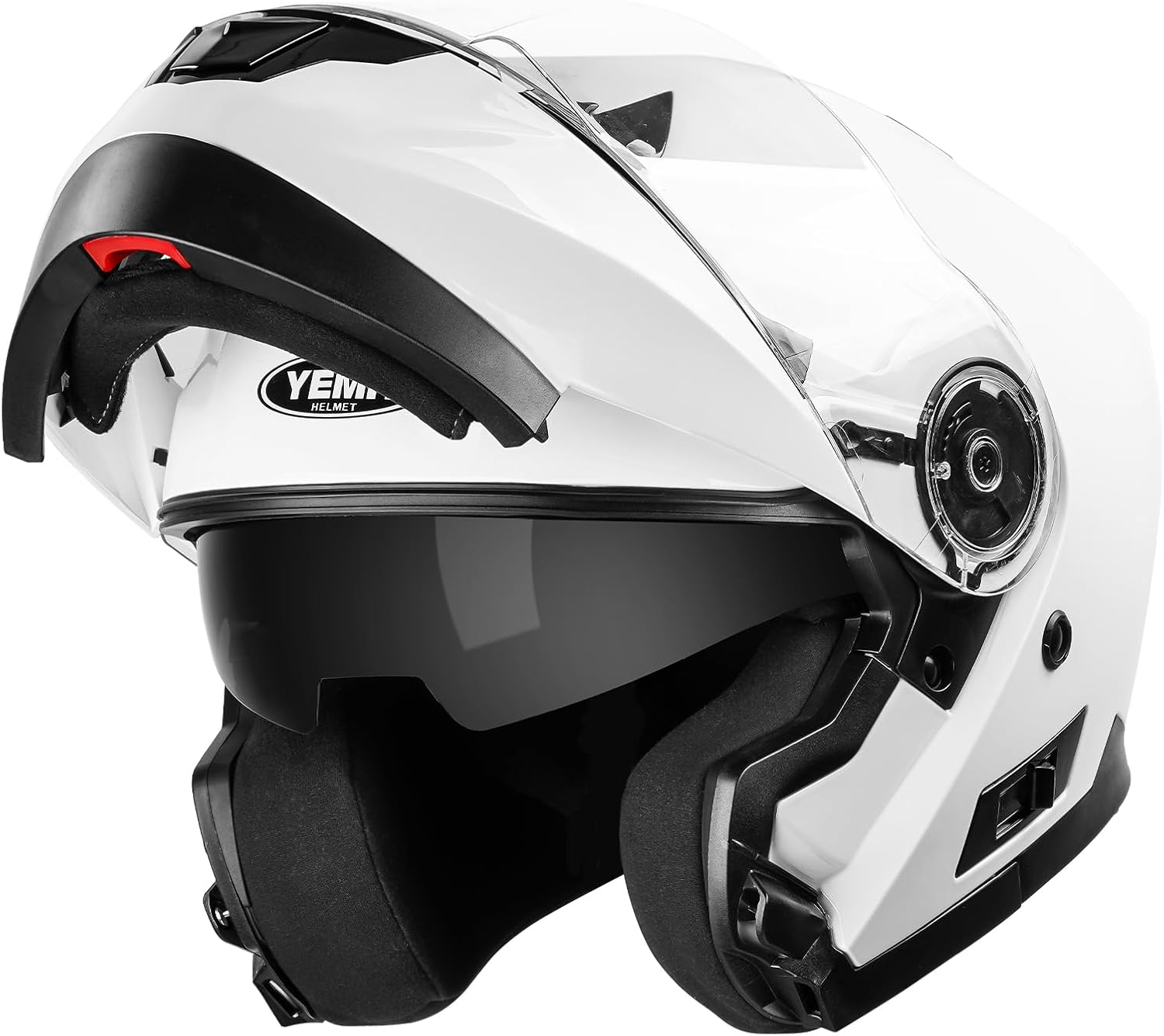 YEMA Modular Motorcycle Helmets, DOT Approved Full Face Motorcycle Helmet with with Flip Up Dual Visor for Men & Women - Street, Scooter, ATV, E-Bike