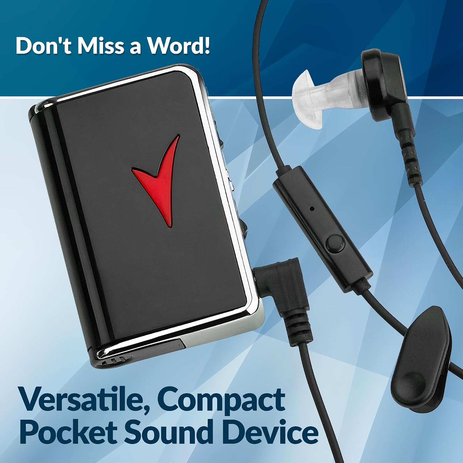 Personal Sound Amplifier - Audio Hearing Amplifier Device and Voice Enhancer Device for Sound Gain of 50dB, Up to 100 Feet Away