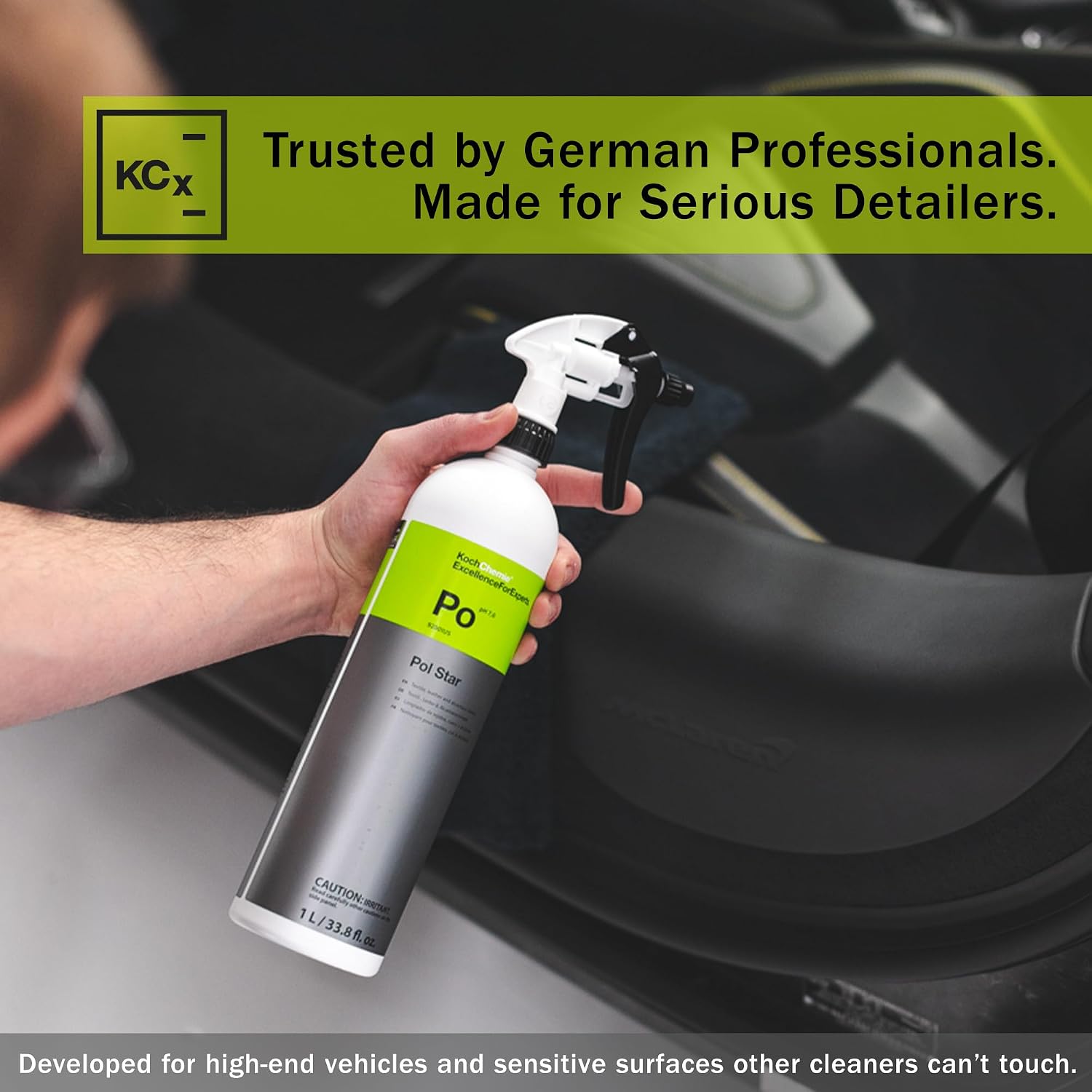 KOCHCHEMIE Pol Star - Vehicle Leather & Suede Cleaner, Effective Natural Vehicle Cleaner with Protection Formula