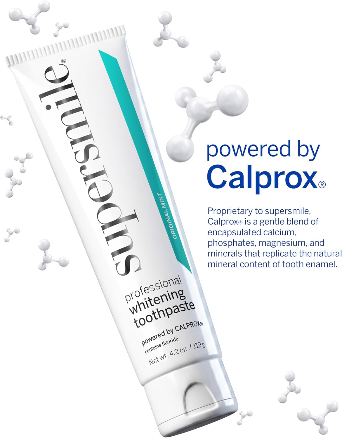 Supersmile Professional Whitening System, Toothpaste + Accelerator, 4.2 Oz | 2-Step Calprox® System, Whitens Up to 7 Shades in 7 Days