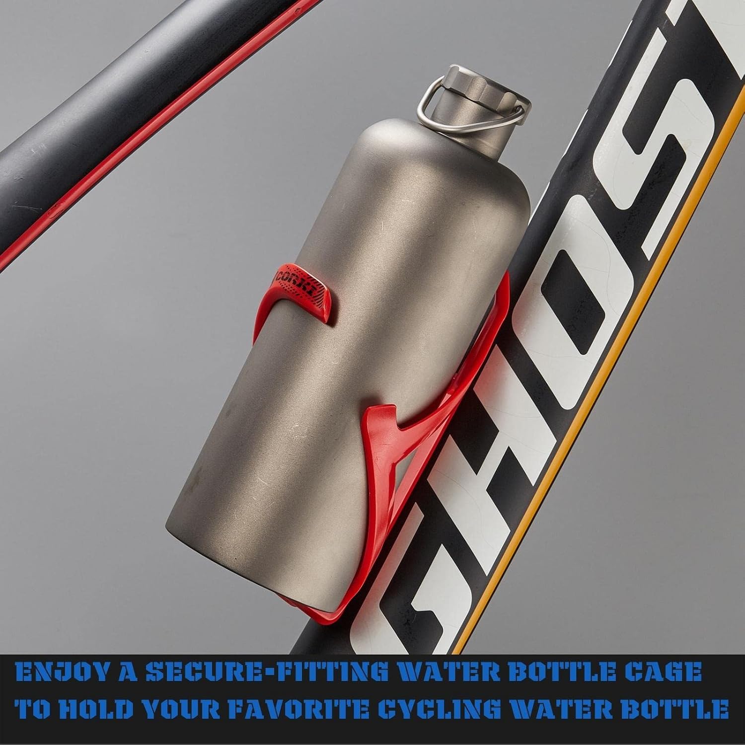 Corki Bike Water Bottle Holder, Bicycle Water Bottle Cage Black 2-Pack
