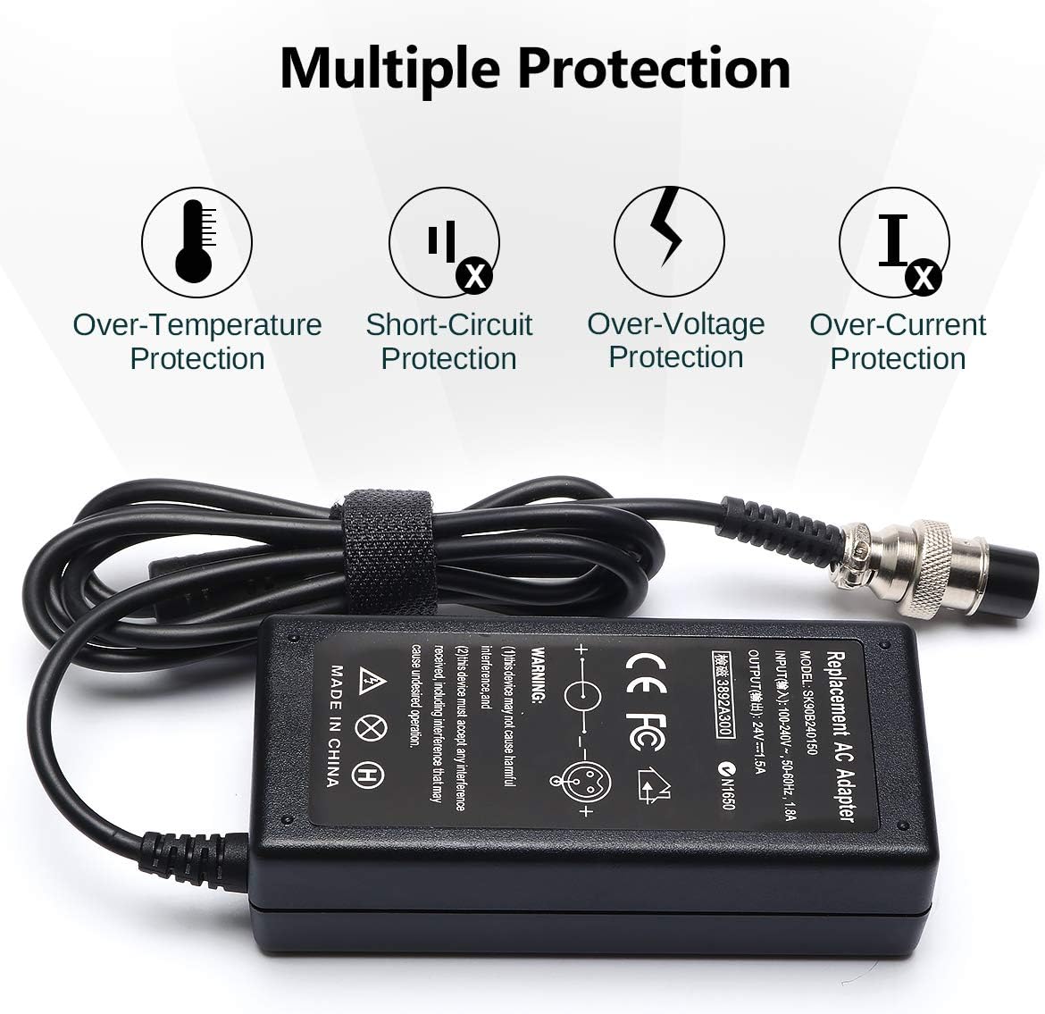 24V Charger for Razor Scooter MX350 Dirt Bike Pocket Mod E100 E200 E300