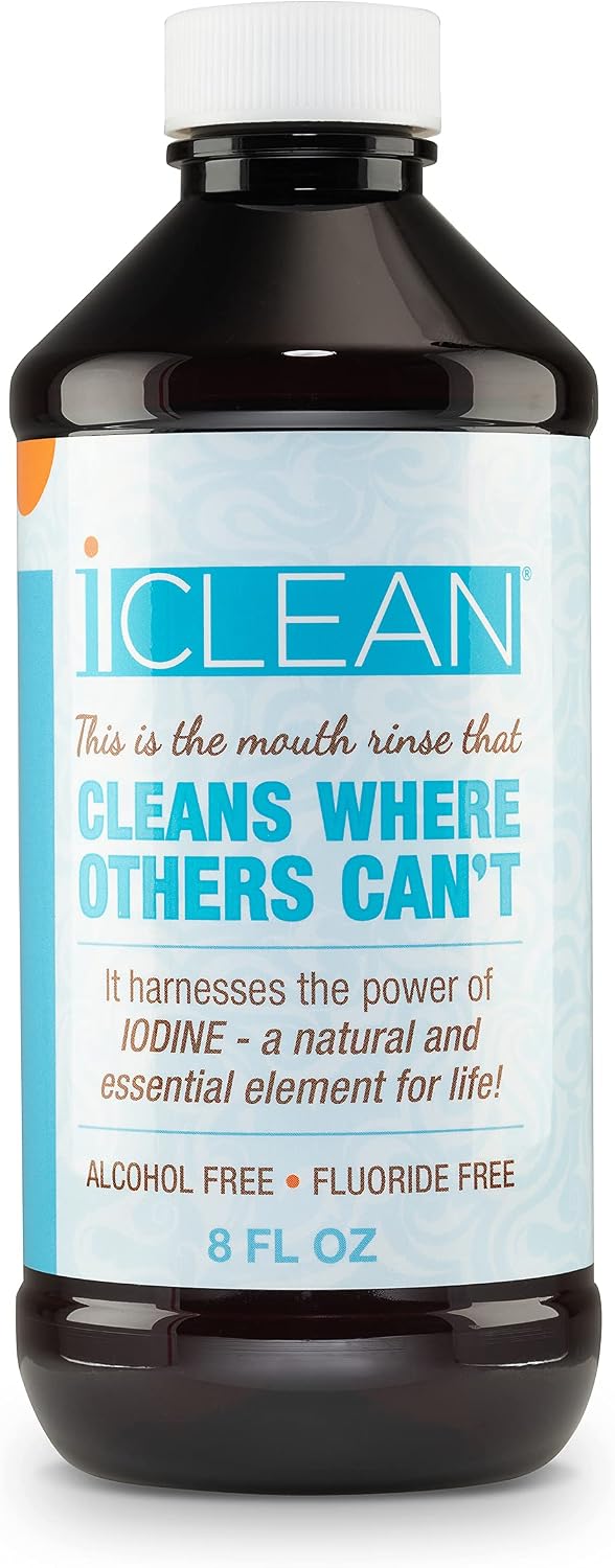Mouthwash - Fluoride & Alcohol-Free Rinse | Harness The Power of Iodine | Molecular Iodine Mouth Rinse for Clean Oral Care | Gargle for Bad Breath &