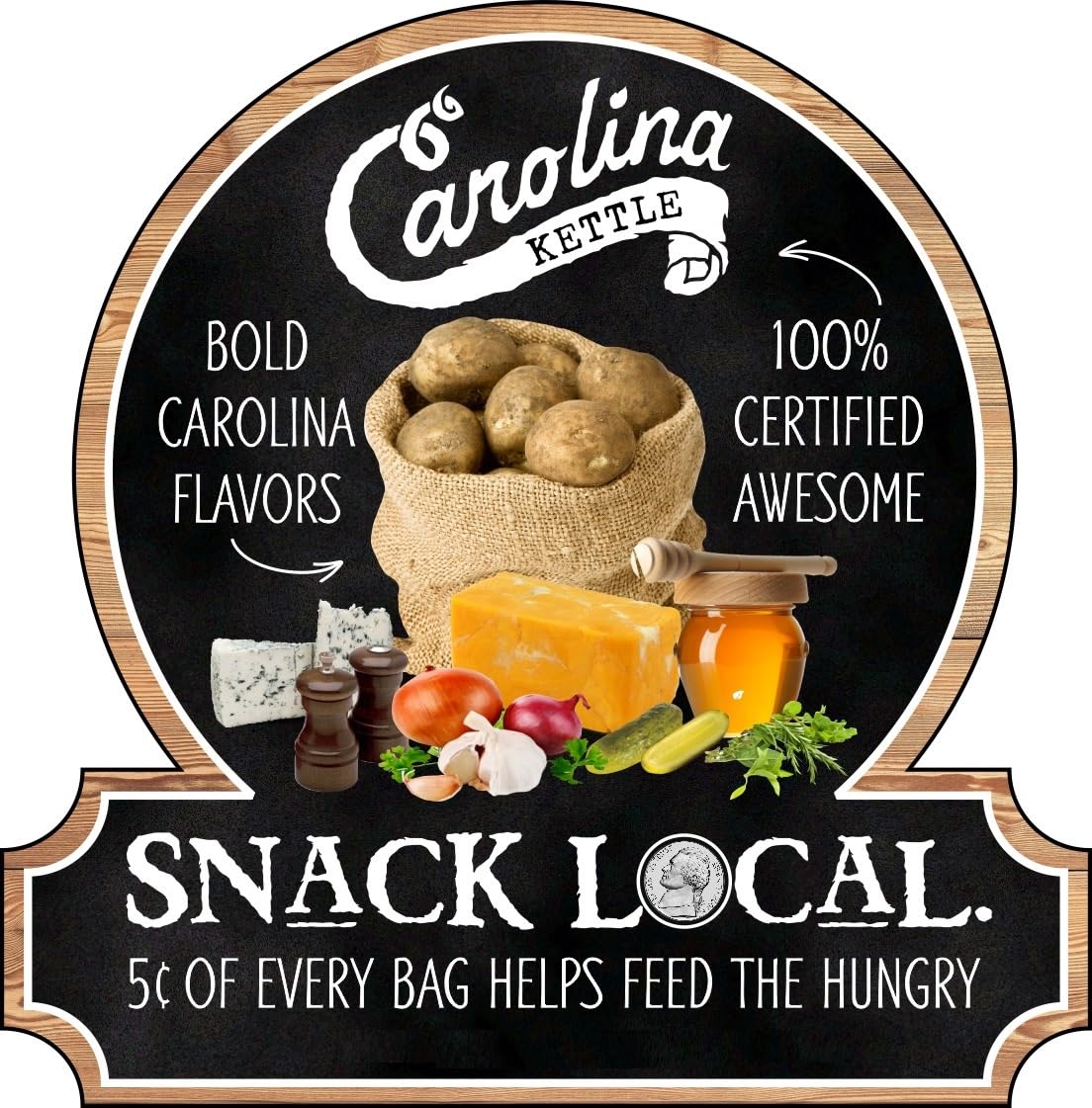 Carolina Kettle Chips | Kettle Cooked Potato Chips | Kosher - Gluten Free Chips Fit For Healthy School Snacks | With Irresistible Crunch and Bold