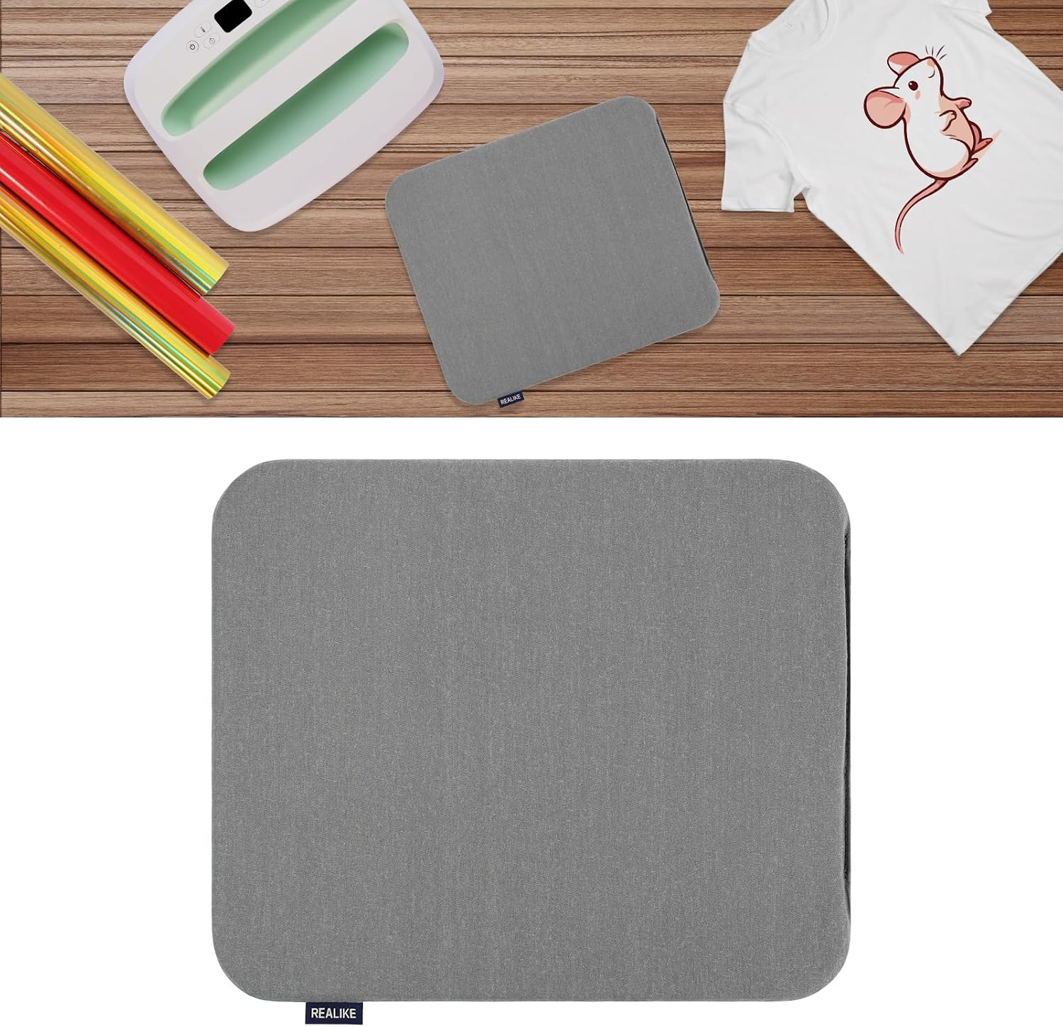 REALIKE Heat Press Mat Compatible with Cricut Easy Press 2/Cricut Easy Press(12X12 inch)