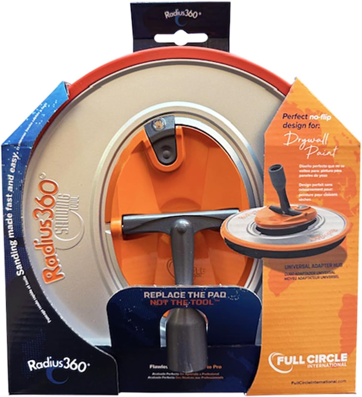 Full Circle International Inc. R360 Radius360 Sanding Tool with Interchangeable Center Hub 9-Inch Round