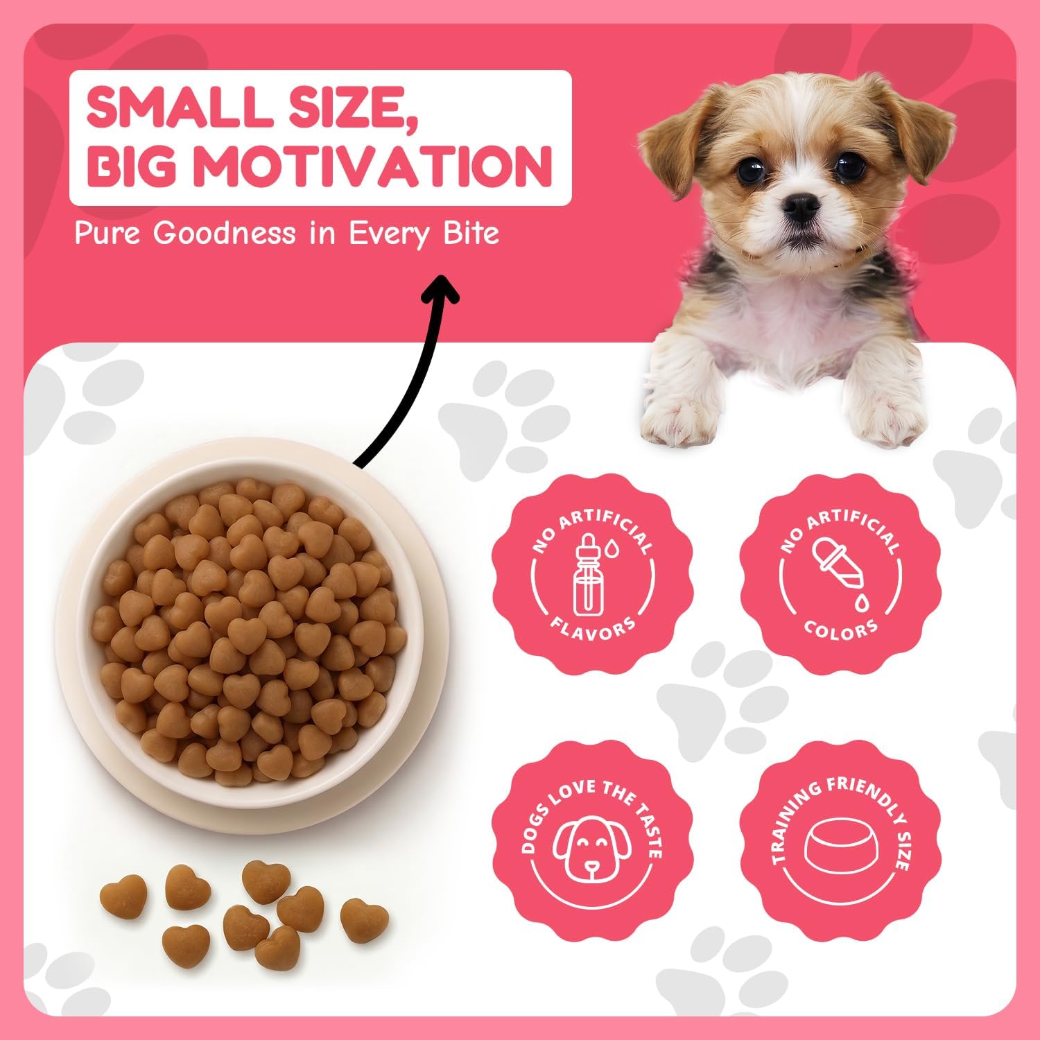Loving Pets Houndations Chicken Dog Training Treats | All Natural | 2.6 Calories Per Treat | Grain-Free, Wheat-Free, Gluten-Free & Corn-Free | for Small Dogs & Puppies, 4 oz