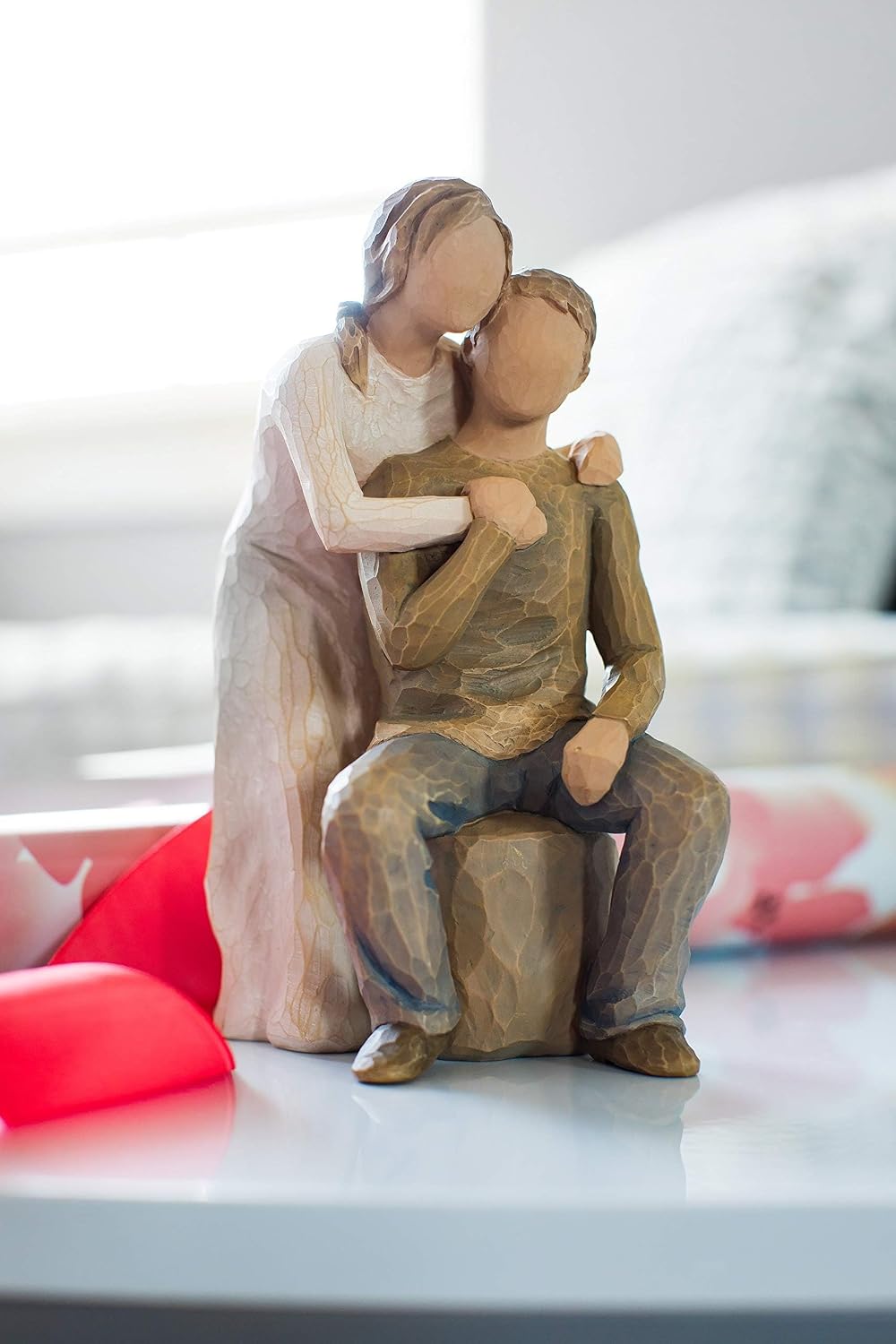 Willow Tree You and Me (Darker Skin), Sculpted Hand-Painted Figure | Cast from a Susan Lordi Original Carving, Expression of Love and Caring, Display on Shelf, Table or Mantel, Fitted Gift Box