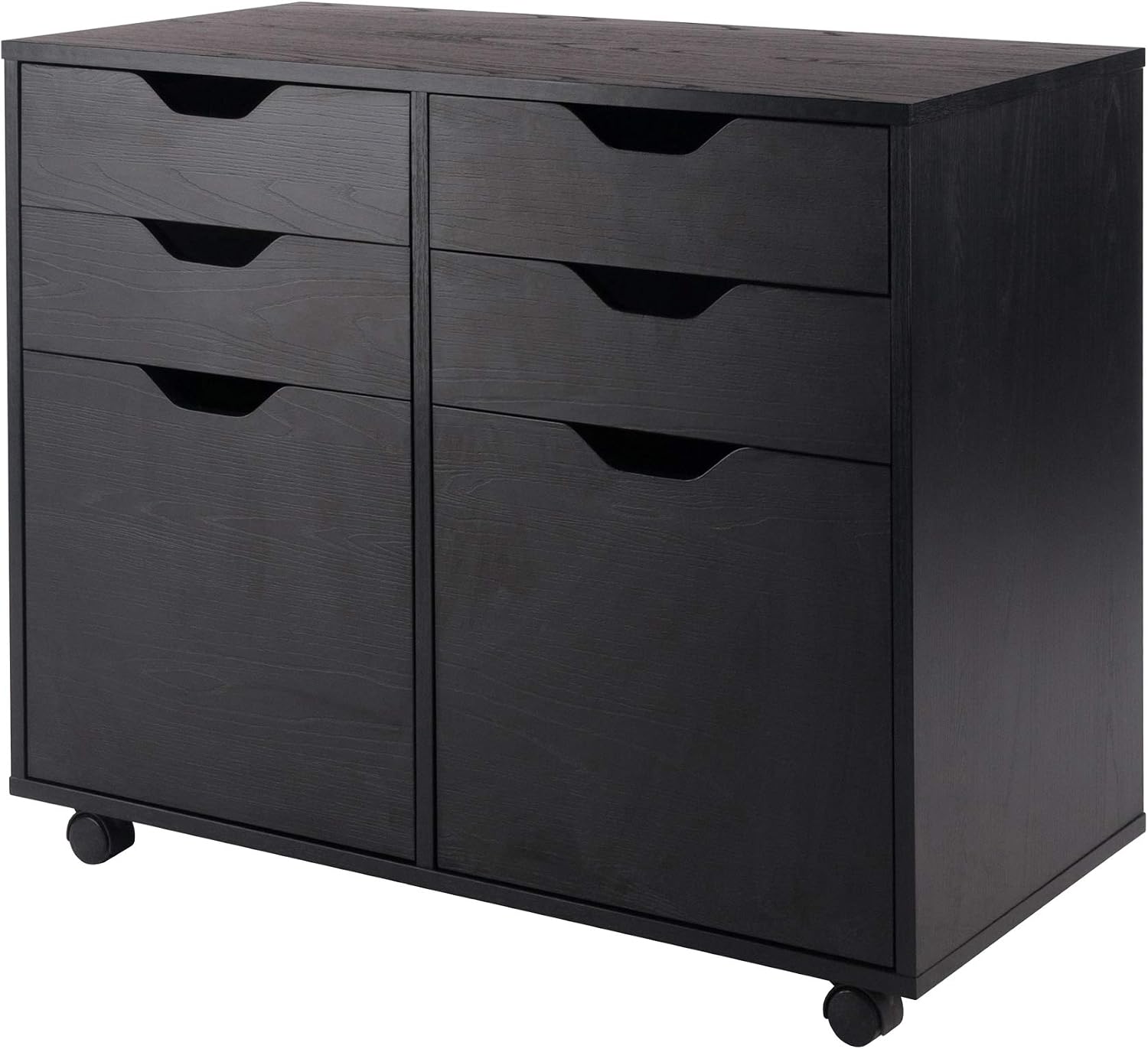 Winsome Halifax Mobile Storage Cabinet with Doors & Drawers, Stylish & Functional Home Storage Cabinet for Filing, Kitchen Organization, Moveable Furniture for Office, Dorms, Apartments