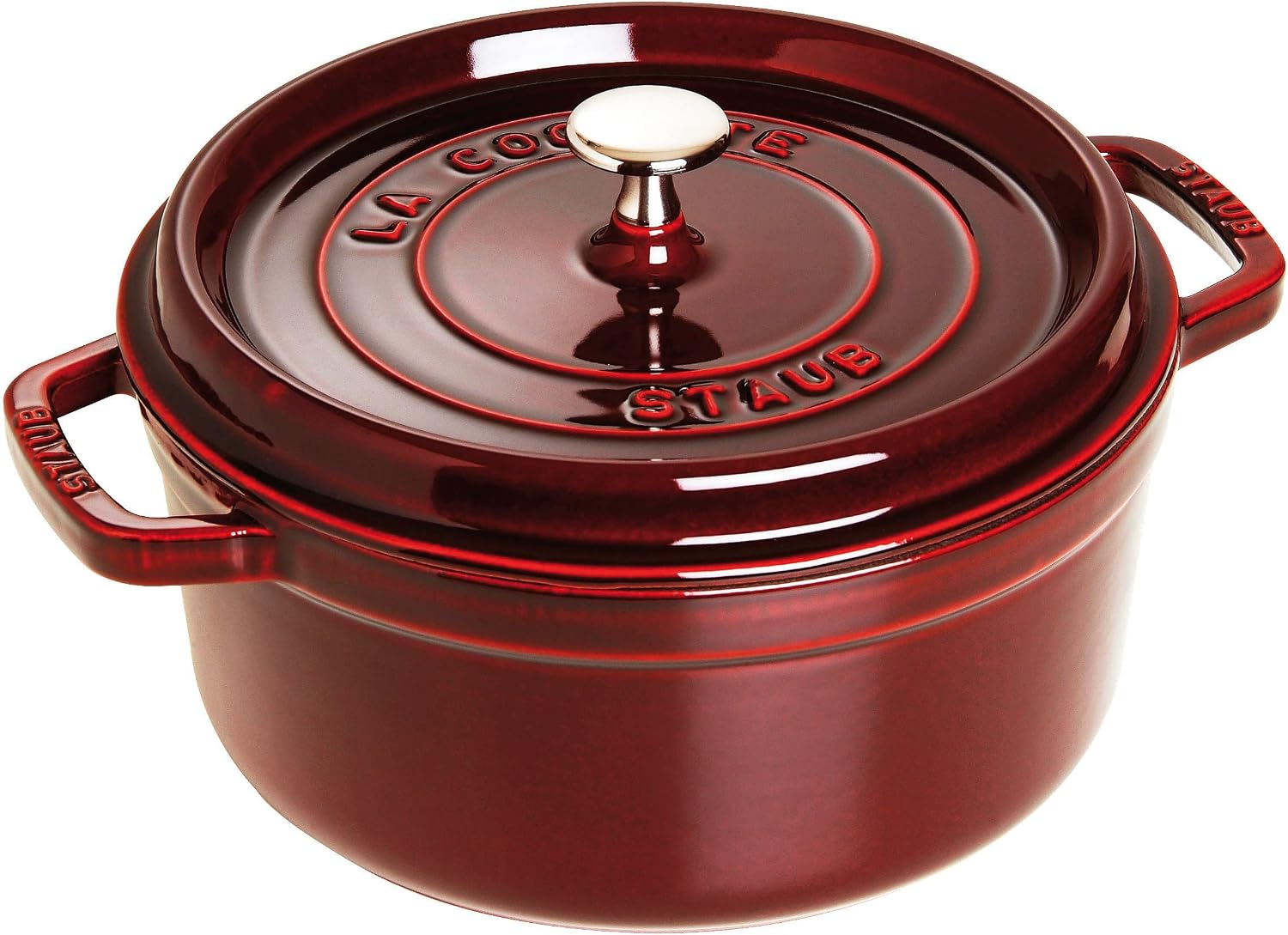Staub Round Cocotte - 5.5Qt - Grenadine