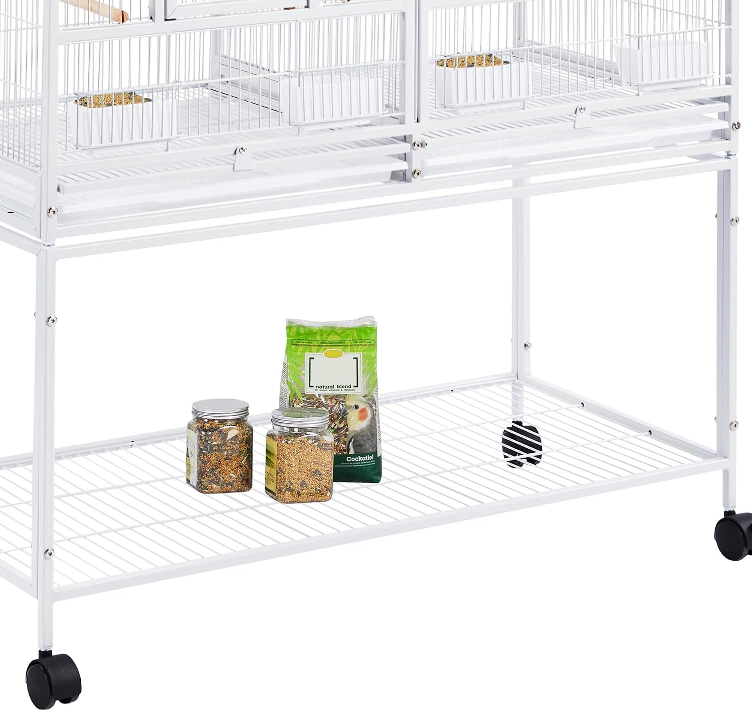 Yaheetech 41.5" Stackable Divided Breeder Breeding Parakeet Bird Cage for Canaries Cockatiels Lovebirds Finches Budgies Small Parrots with Rolling