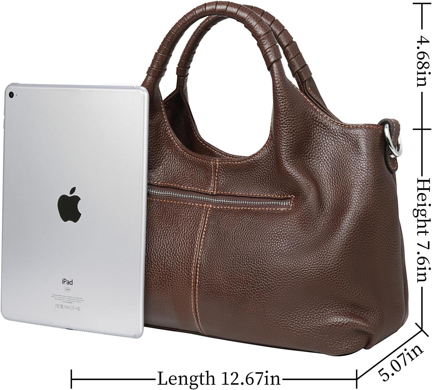 Iswee Leather Satchel Women Purse and Handbag Crossbody Shoulder Bag Hobo | Genuine Cowhide Leather Tote Top Handle Bag Soft & Durable Medium Size Bags with Detachable Multiple Pocketbooks Trendy