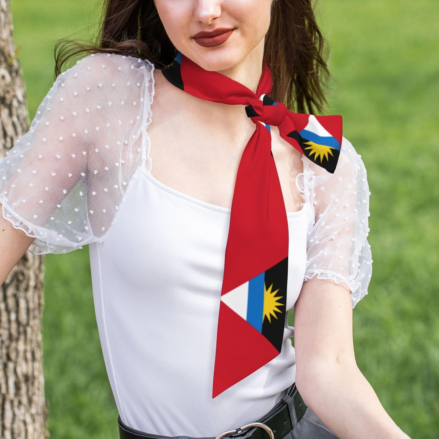 Country Flag Scarf For Women, Multi‑purpose Ribbon, Fashion Neck Hair Handbag Accessory, Versatile Bandana Headband
