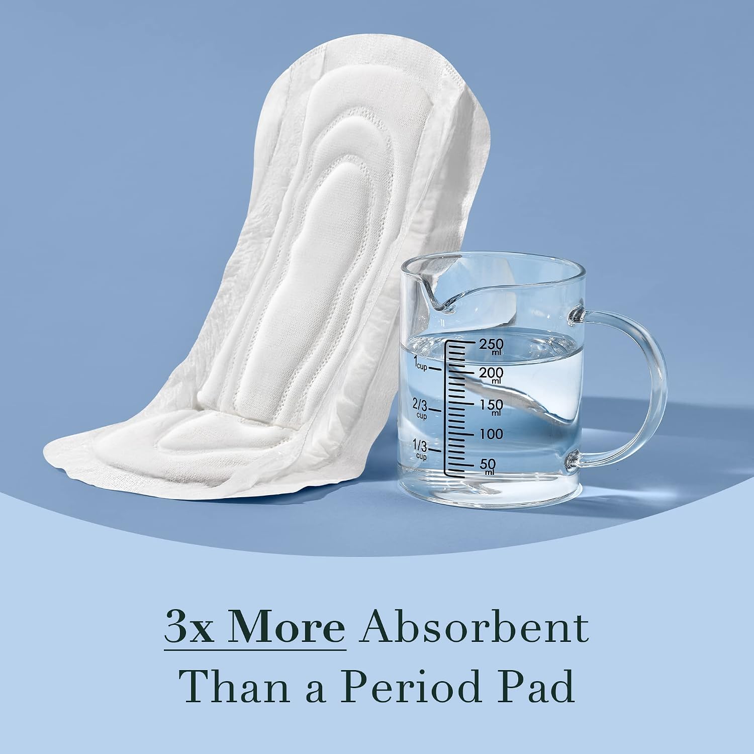 Rael Incontinence Pads for Women, Organic Cotton Cover (Moderate, 60 Ct)
