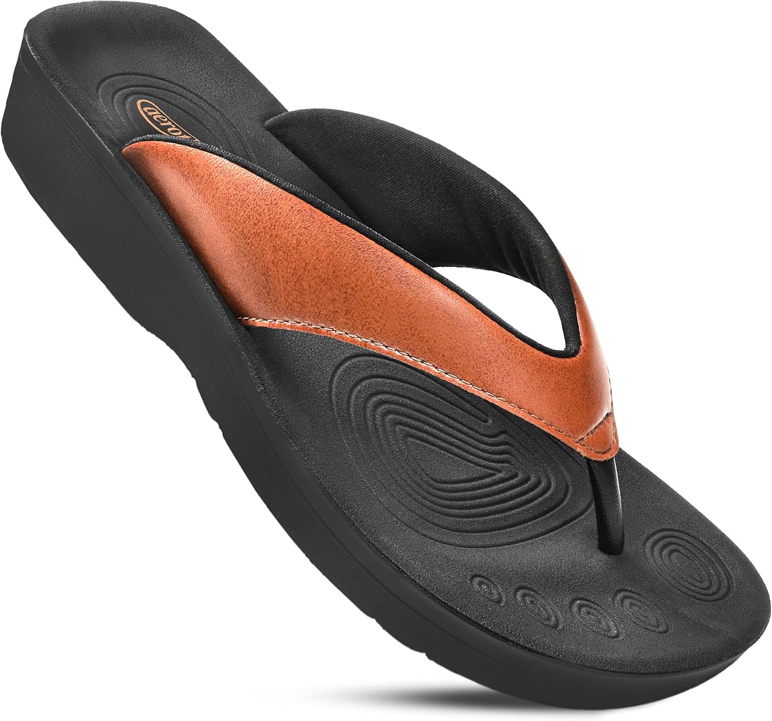 AEROTHOTIC Comfortable Arch Support Flip Flops for Women Orthotic Sandals