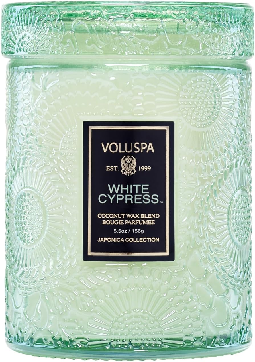 Voluspa Baltic Amber, Small Candle Jar, 5.5 oz, 50 Hour Burn Time, Coconut Wax for Clean Burning, Handcrafted in the USA