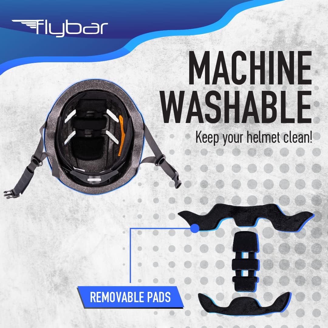 Flybar Bike Helmet- Multi Sport Dual Certified Adjustable Dial, Lightweight Skateboard Helmet, Roller Skating, Pogo, Electric Scooter, Snowboard, Boys and Girls Kids- Adults Helmets
