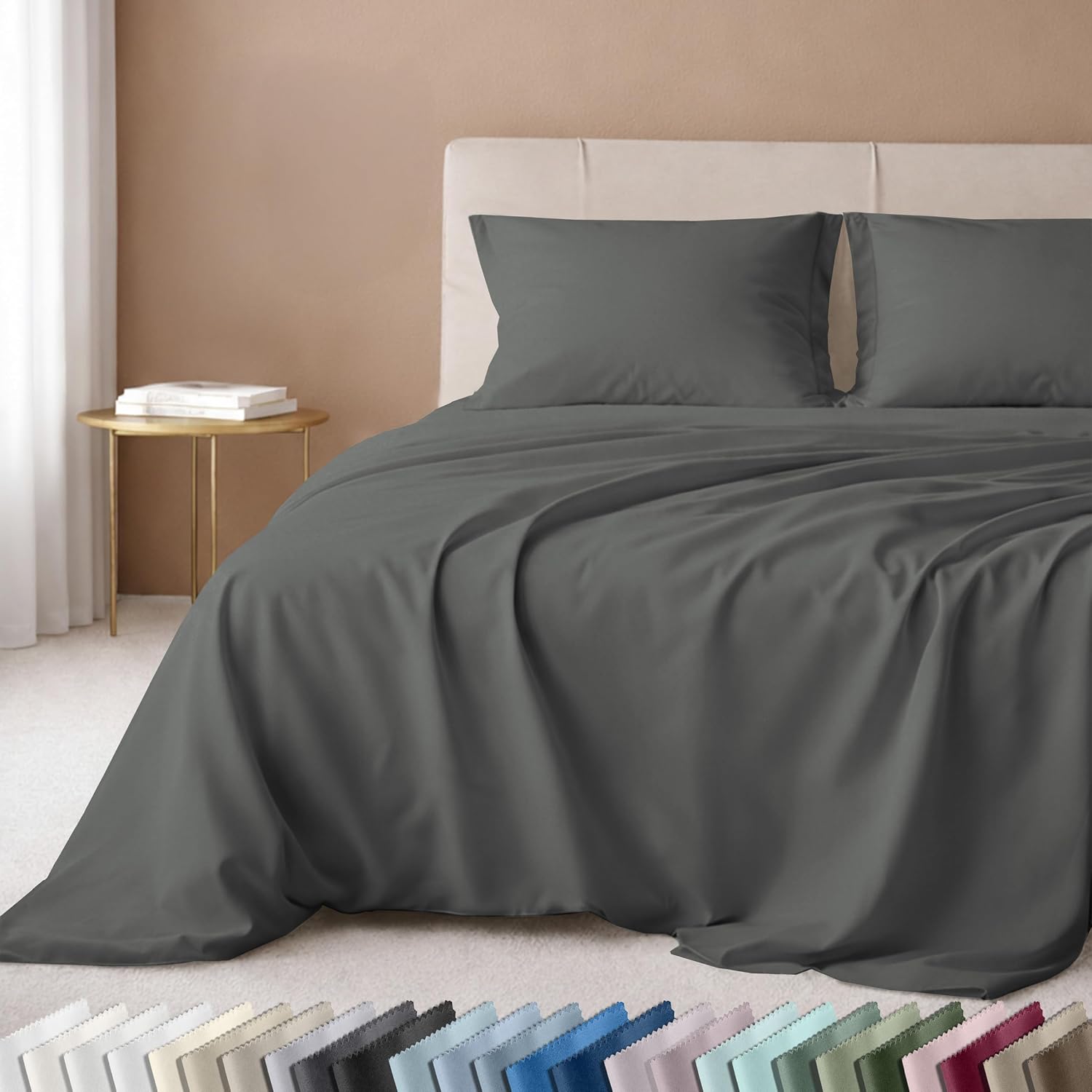California Design Den Luxury 600 Thread Count Full Size Sheet Sets, Seafoam | 100% Cotton Sateen Backed by Good Housekeeping Seal, Soft & Smooth, 16" Deep Pocket, All-Around Elastic, Durable, Easy Care