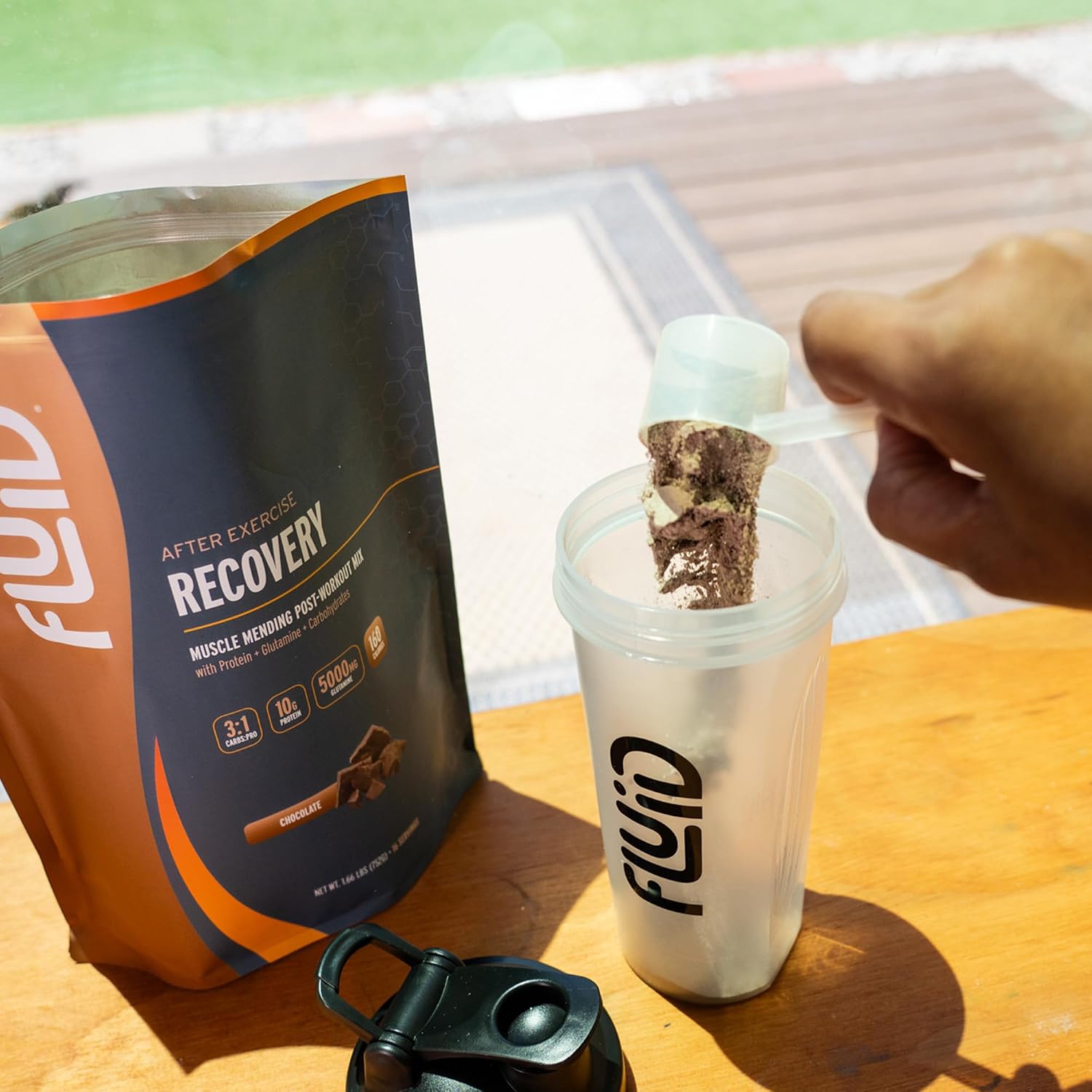 Fluid Recovery, Post-Workout Drink Mix, Whey Isolate Protein, L-Glutamine, Carbs, All Natural Ingredients, Gluten-Free, Lactose-Free (Tropical Fruit)