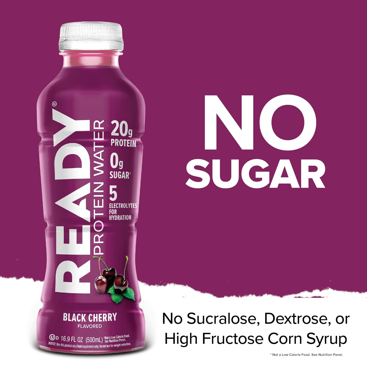 Ready Clear Protein Water, Blueberry, 20g Whey Protein Isolate, 12 Pack