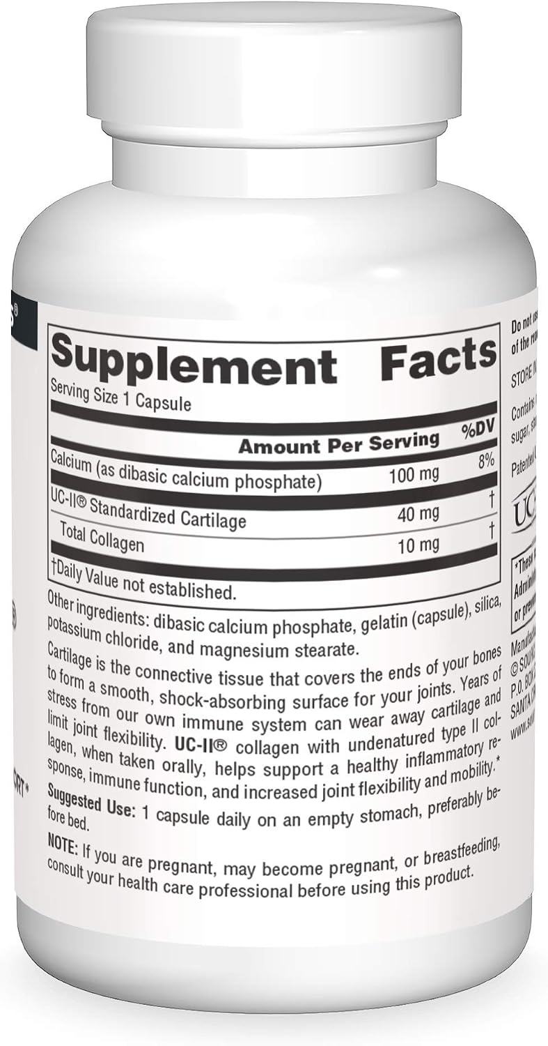 Source Naturals, UC-II, 40 mg - 60 Capsules | Undenatured Collagen Joint Comfort*