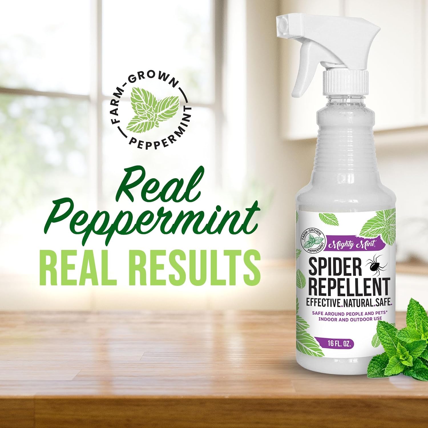 Mighty Mint Peppermint Oil Spider Repellent Spray, 16 oz