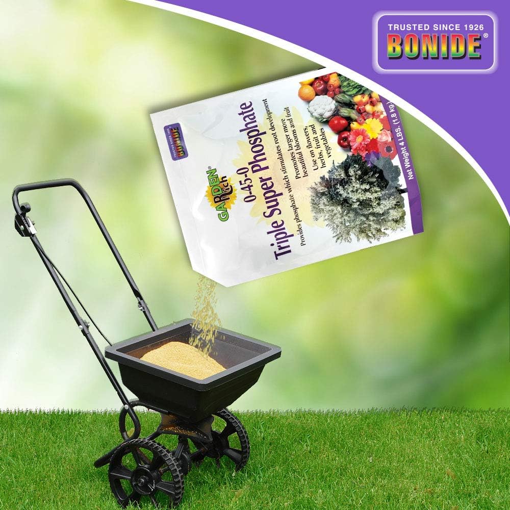 Bonide Garden Rich 0-45-0 Triple Super Phosphate, 4 lbs. Ready-to-Use Fertilizer for Indoors and Outdoors, Promotes Root Development