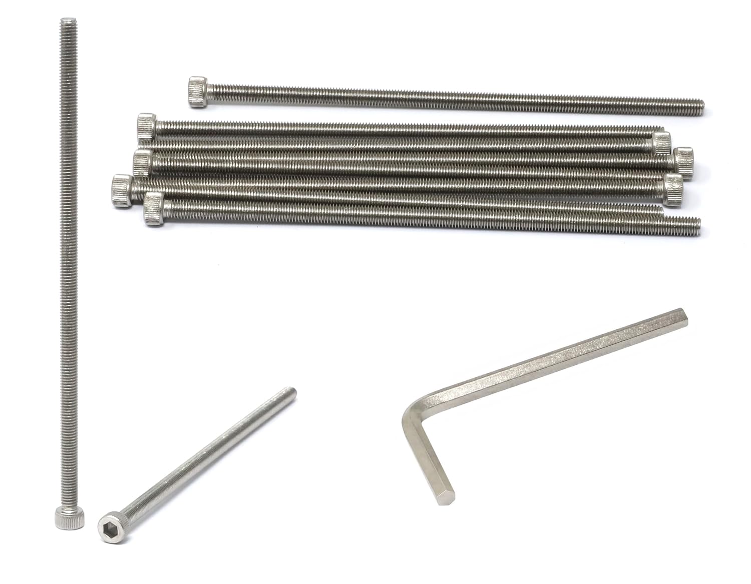 iexcell 20 Pcs M8 x 30/35/40/45/50 mm Stainless Steel 304 Hex Socket Head Cap Screws Bolts Assortment, Fully Threaded