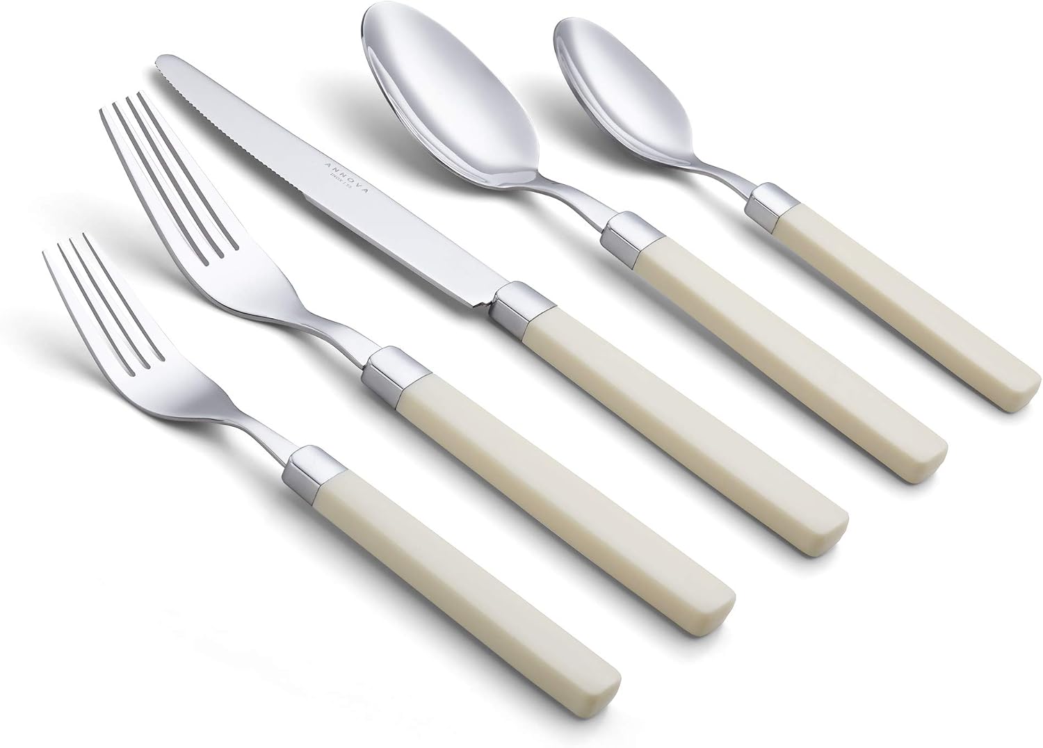 ANNOVA Silverware Set Stainless Steel Colorful Tableware Kitchen Flatware Set Utensils, Includes Dinner Knives, Forks, Spoons