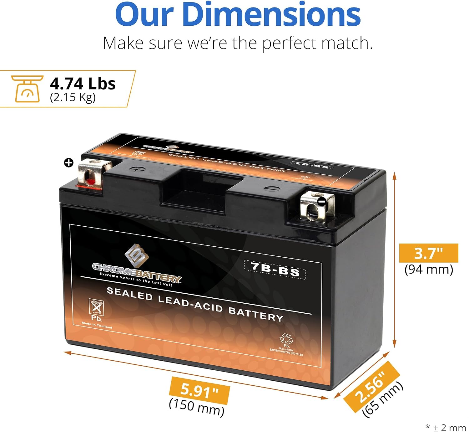 CB CHROMEBATTERY YTX30L-BS 12V 385 CCA AGM – Maintenance-Free 30Ah Battery for Harley, ATV, UTV, Snowmobile, Jet Ski – T3 Nut & Bolt Terminal – Fits Harley Touring, Polaris Sportsman 850