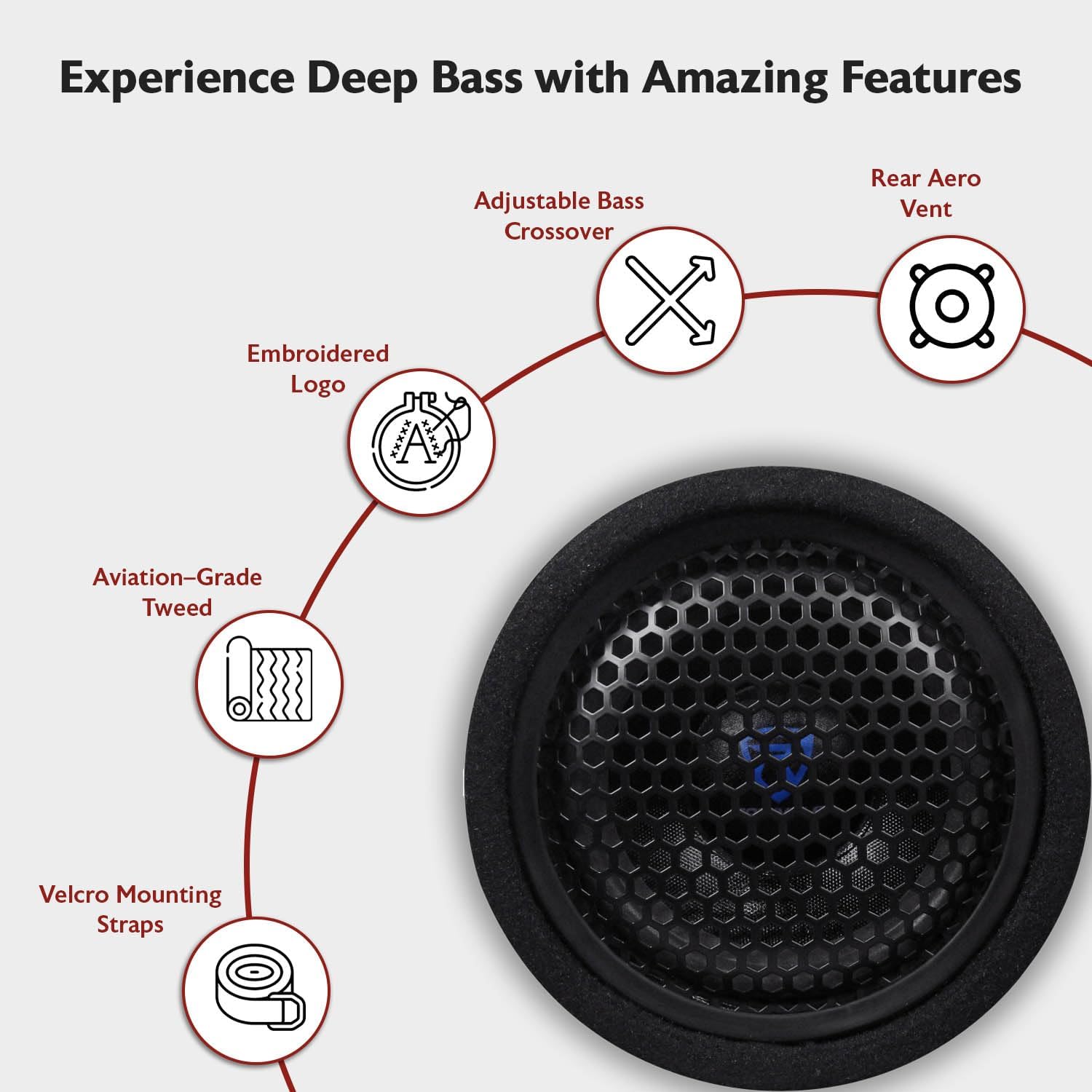 Rockville RTB65A 6.5" Powered Subwoofer Bass Tube, 300W Peak, Deep Bass, Built-In Amp, MP3 Input, Crossover, Vented Enclosure