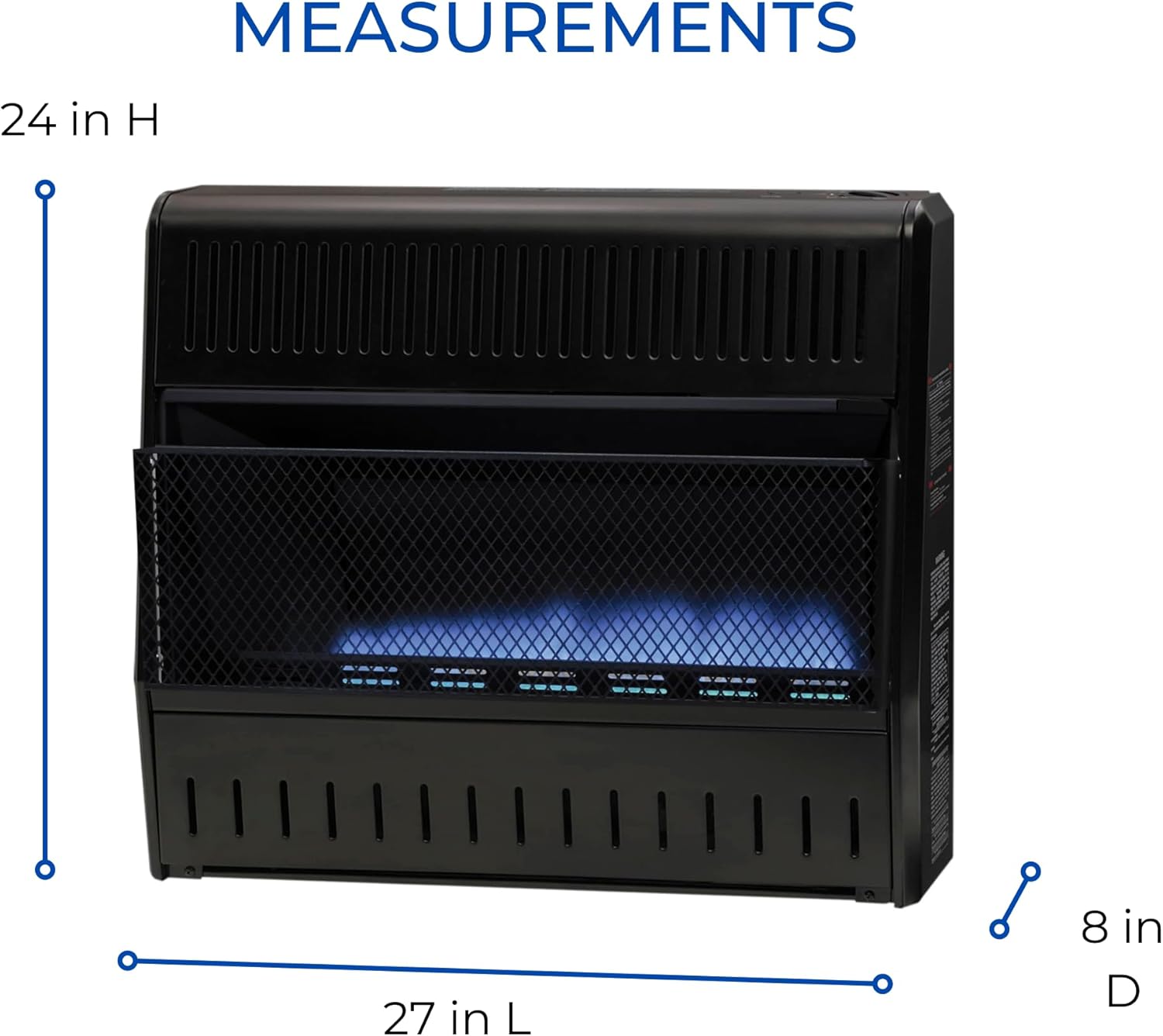 ProCom Dual Fuel Ventless Blue Flame Garage Heater - 30,000 BTU, T-Stat Control - Model# MNSD300TGA