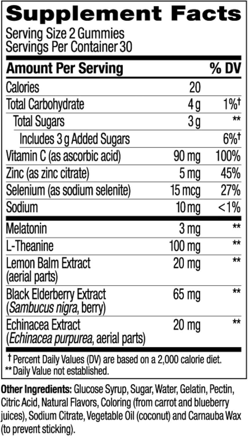 OLLY Immunity Sleep + Elderberry Gummies, Immune & Sleep Support*- 36 Count