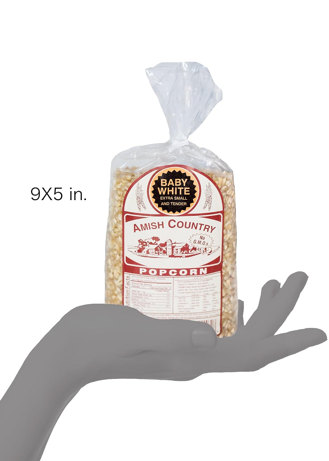Amish Country Popcorn | 2 lb Bag | Baby White Popcorn Kernels | Small and Tender | Old Fashioned, Non-GMO and Gluten Free (Baby White - 2 lb Bag)