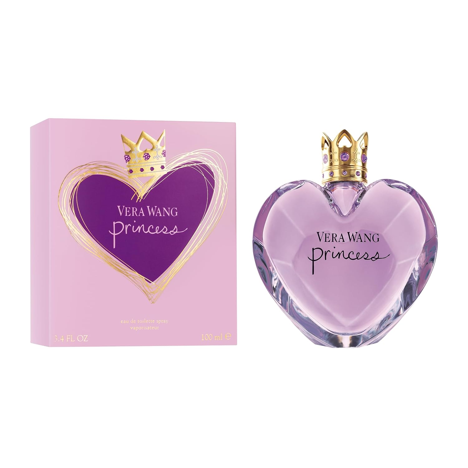 Vera Wang Princess Eau de Toilette for Women - Fruity Floral Scent - Sweet Notes of Vanilla, Water Lily, and Apricot - Feminine and Modern - 1.7 Fl Oz