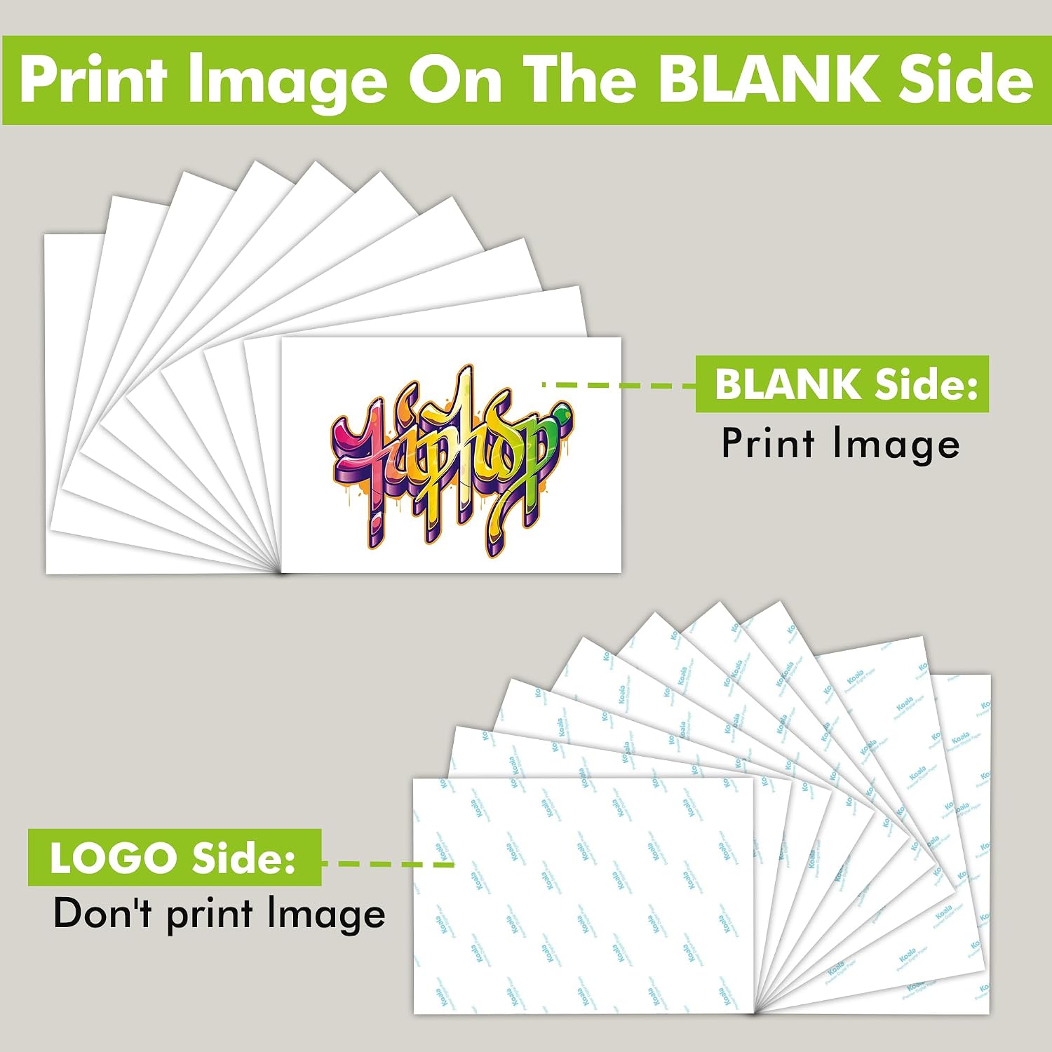 Koala Iron on Heat Transfer Paper for Dark Fabric, 20 Sheets, 8.5x11 In