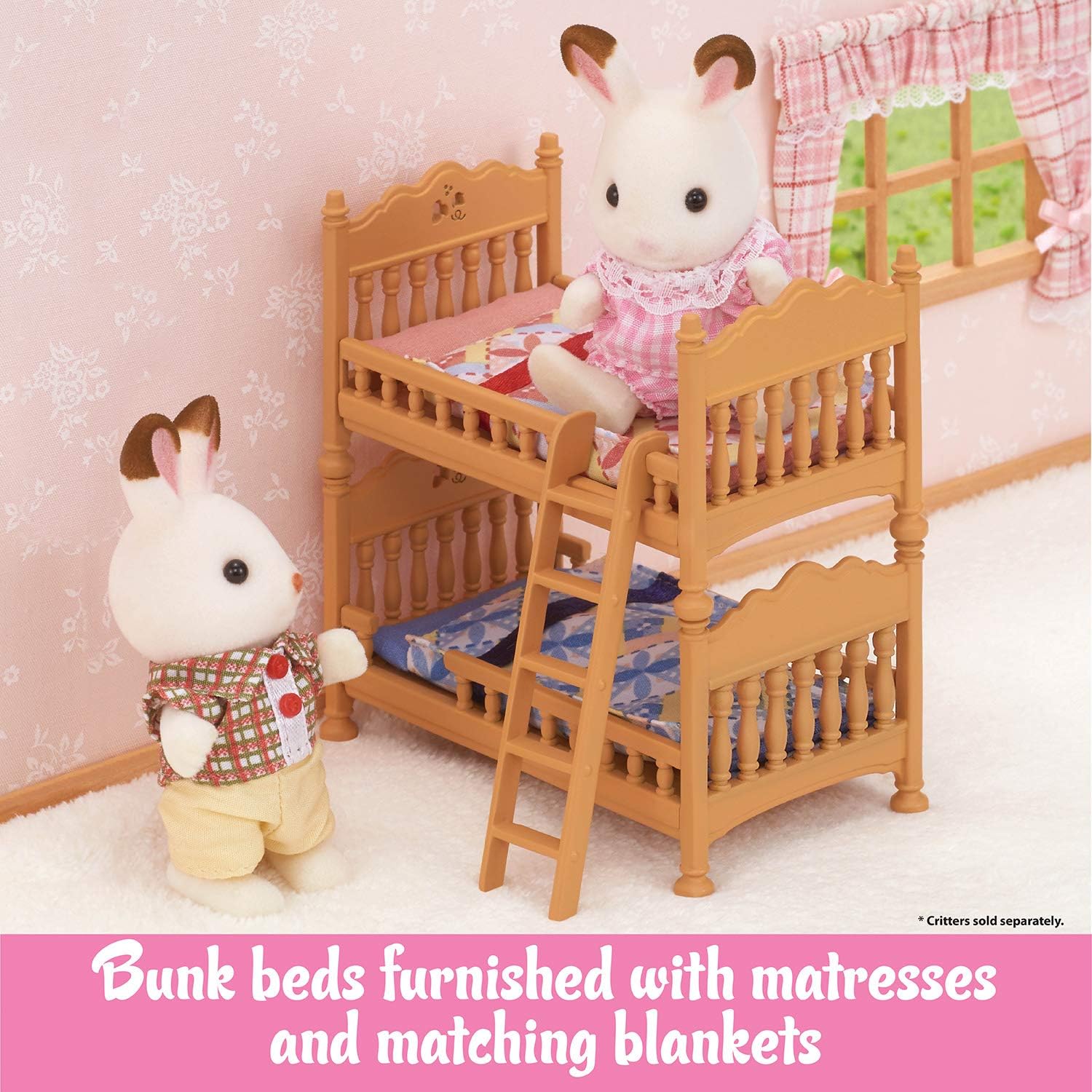 Calico Critters - Children's Bedroom Set - Dollhouse Furniture Sets | Decorate the kids' room with beds and desk-to-toy details - a cozy setup for