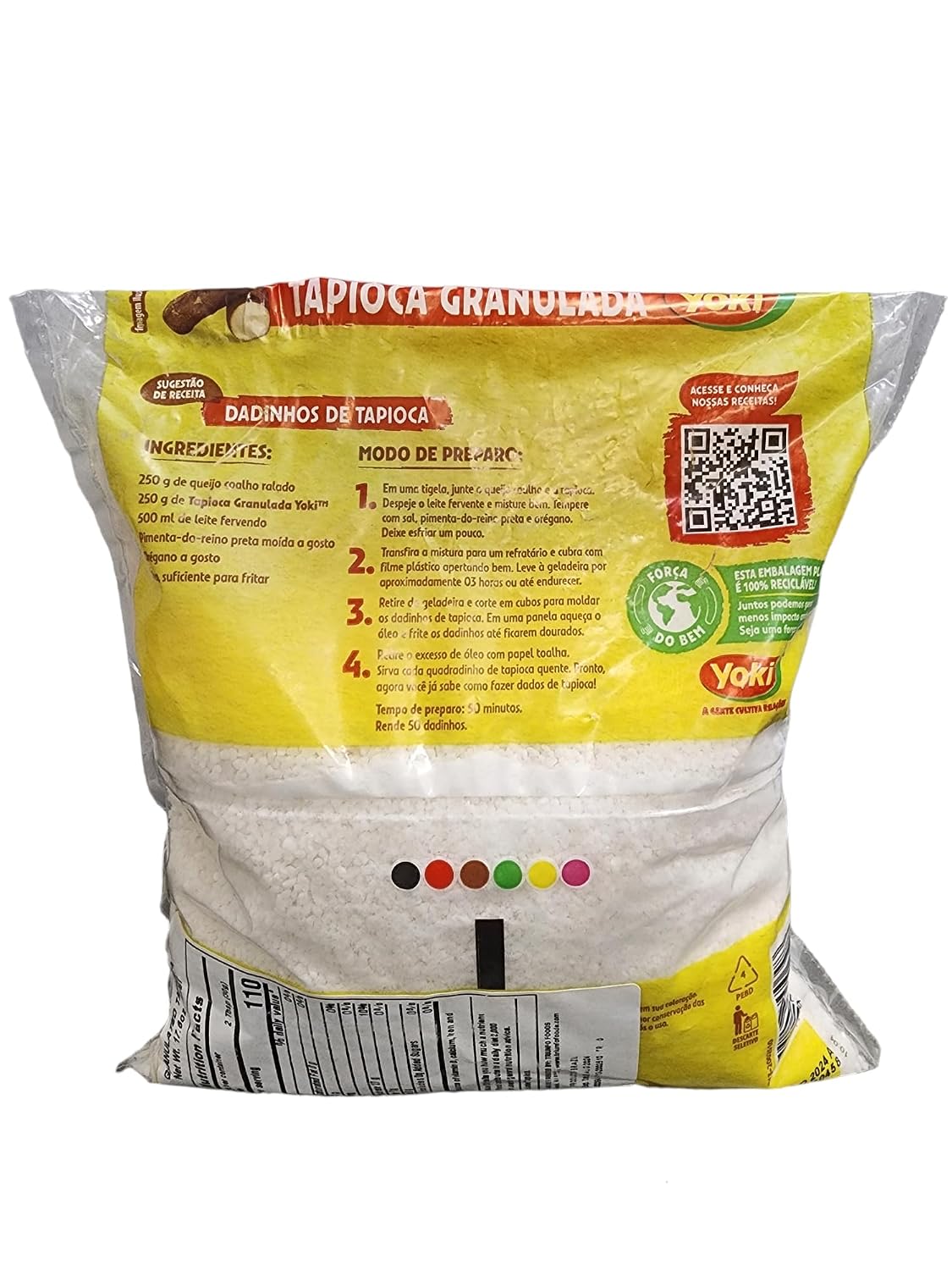 Yoki - Granulated Tapioca - 17.64 Oz (PACK OF 2) | Tapioca Granulada - 500g