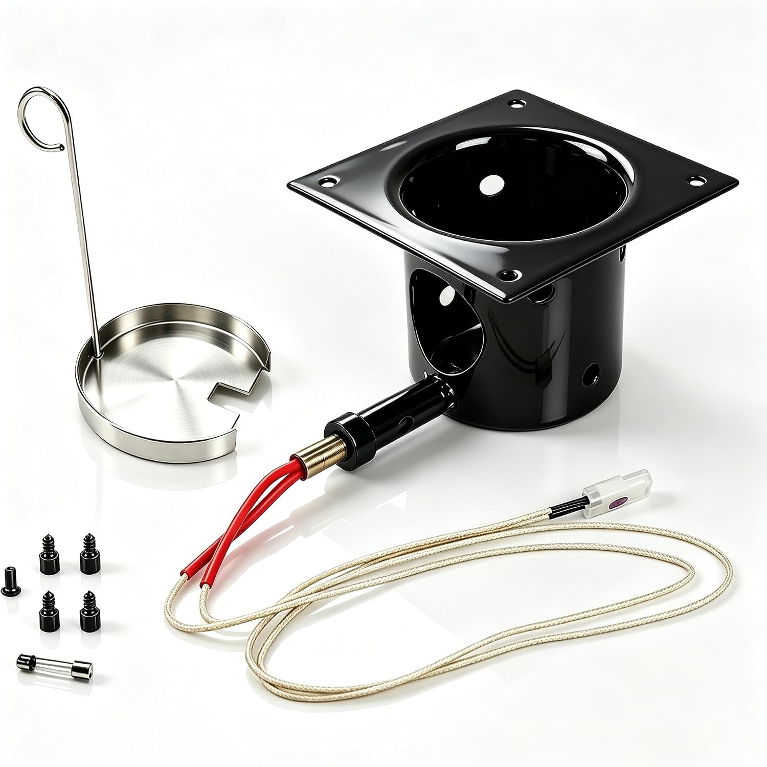 Pellet Grill Burn Pot & Igniter Kit, 200W/120V Heating Element