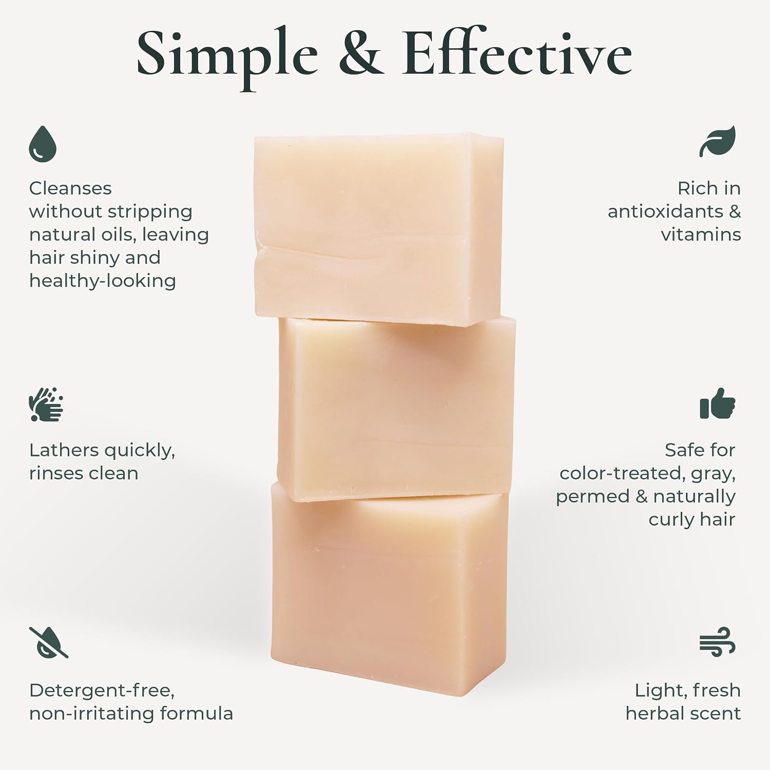 J.R.LIGGETT'S Moisturizing Formula Shampoo Bar Restores Softness 3.5 oz | All-Natural Solid Shampoo Bar Hair Cleanser with Coconut Oil and Aloe Vera, Fragrance-Free, Sulfate-Free