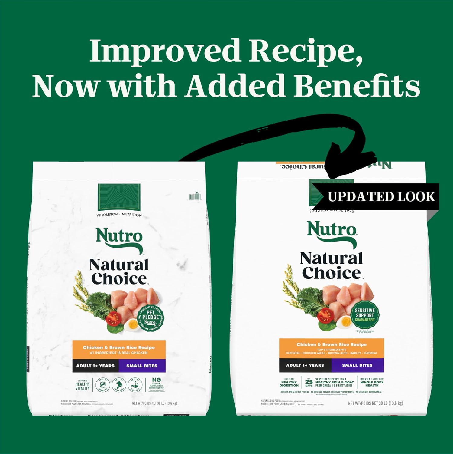 Nutro Natural Choice Small Bites Dry Dog Food, Lamb & Rice, 5 lb | Non-GMO, Real lamb #1 ingredient, no corn, wheat, soy, crafted in USA, supports energy, bones, muscles, dental health, skin