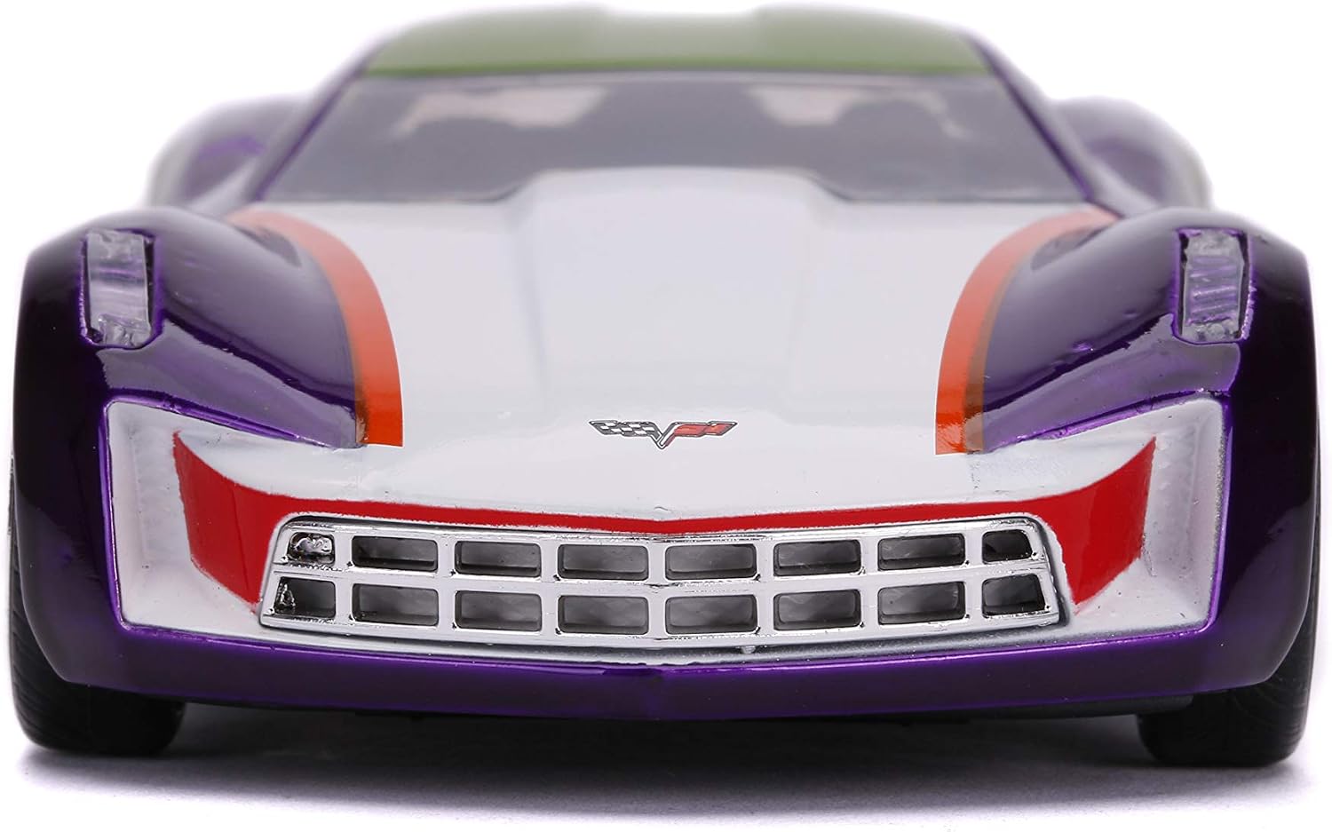 Jada Toys DC Comics 1:32 The Joker's 2009 Chevy Corvette Stingray Die-cast Car, Toys for Kids and Adults