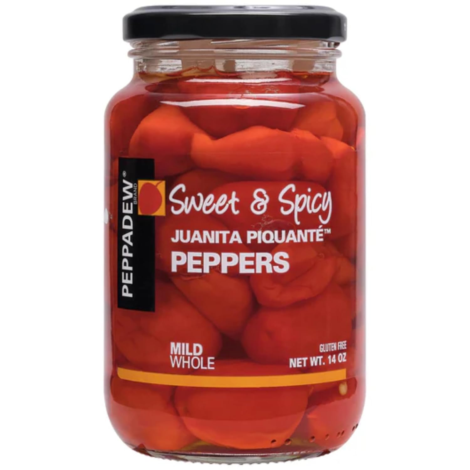 Peppadew® Sweet & Spicy Juanita Piquante Peppers,14 Ounce (400g) Mild, Whole – Gluten Free & Vegan [Pack of 6]